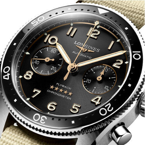 Longines Spirit Flyback Sunray Black Dial Men 42mm - view 2