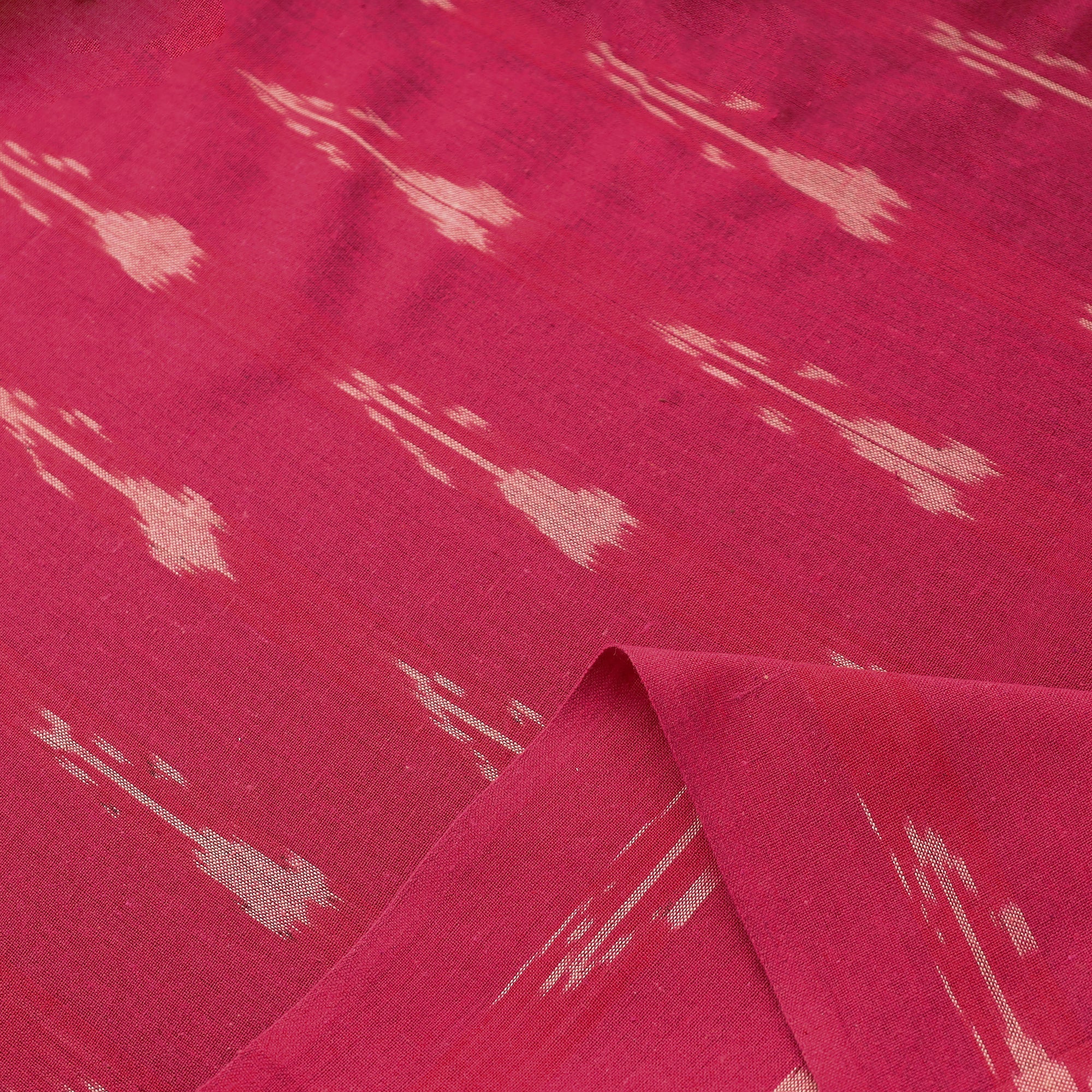 SOUTH KARGHA Pink - Handloom Cotton Pochampally Ikat Fabric 03 - view 3