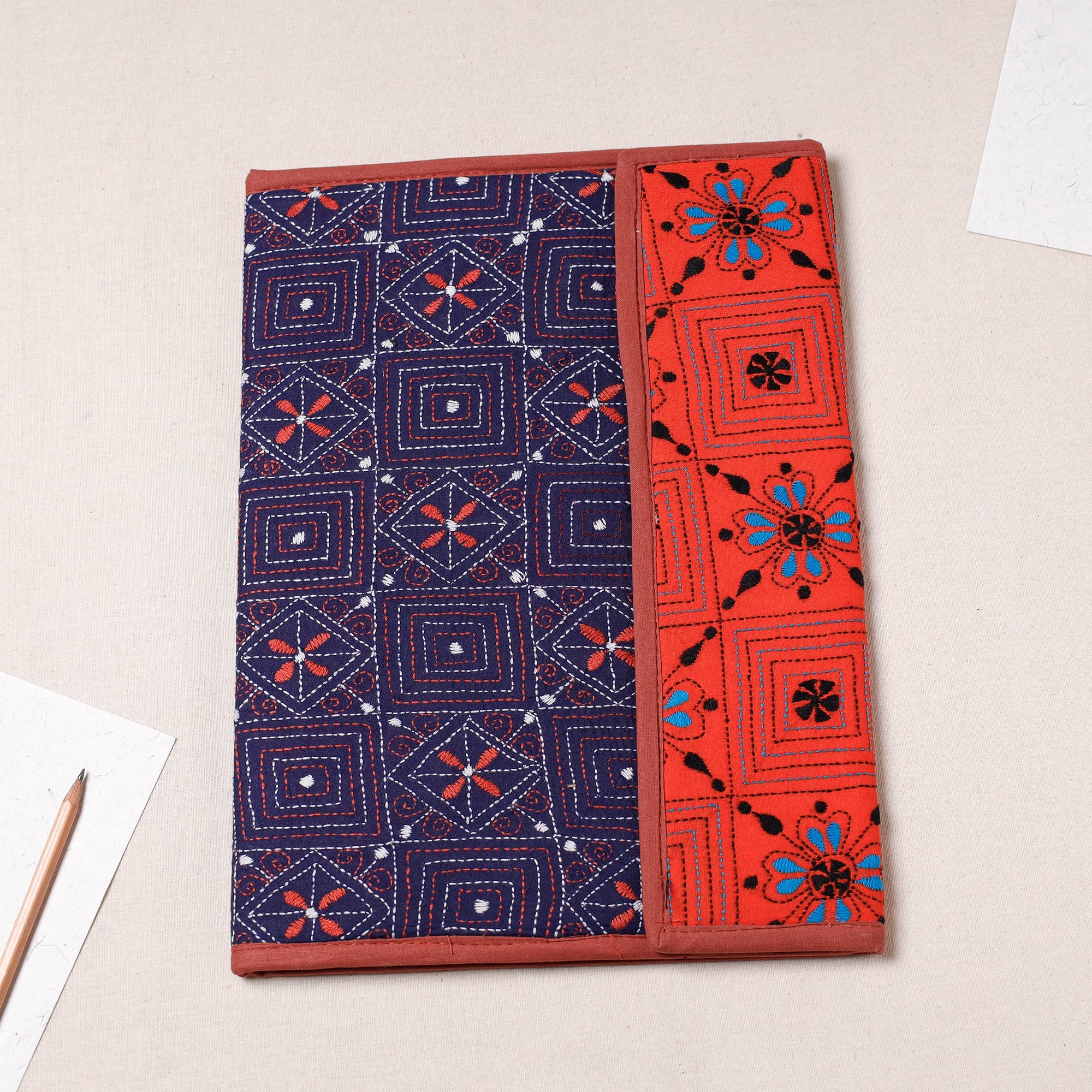 ASALKAAR Bengal Kantha Work Handcrafted File Folder
