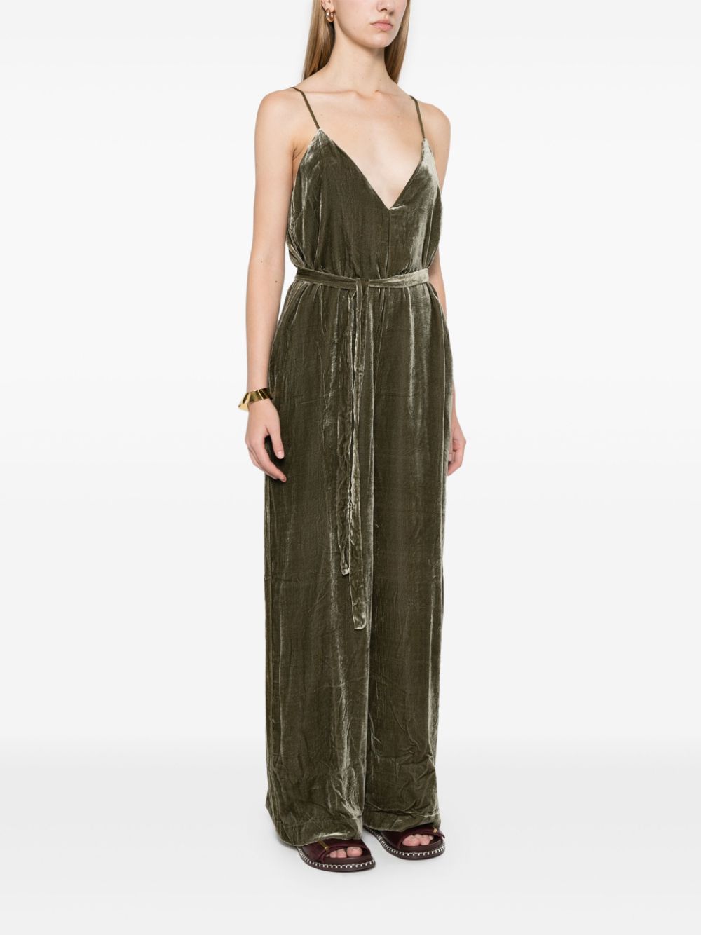 Gold Hawk Velvet jumpsuit – Rayon 80% Silk 20% - view 2