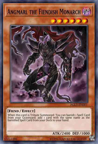 Yu-Gi-Oh! Angmarl the Fiendish Monarch - PGL3-EN001 - Gold Secret Rare - 1st Edition