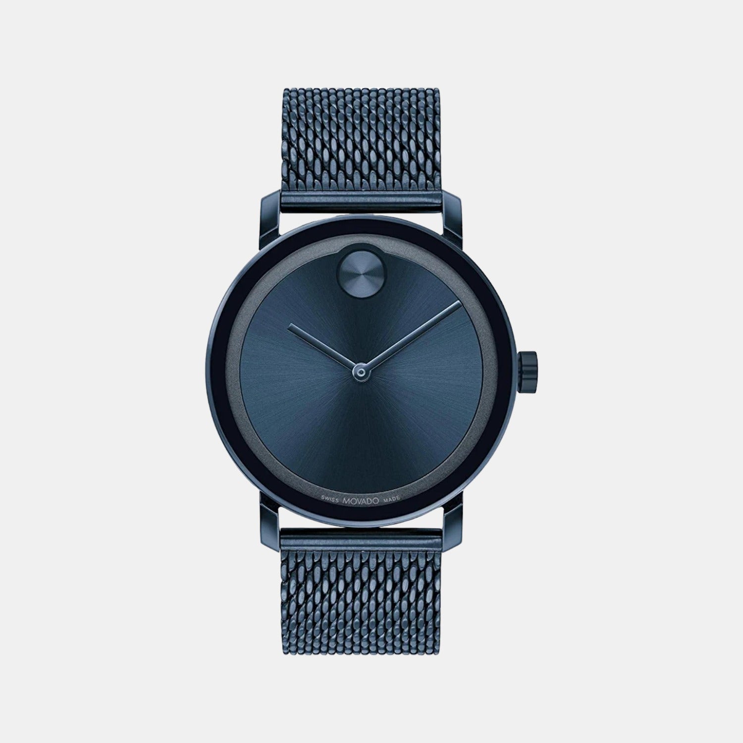 Movado Bold Evolution Men Quartz Blue Dial Analog Stainless Steel Watch 3600793