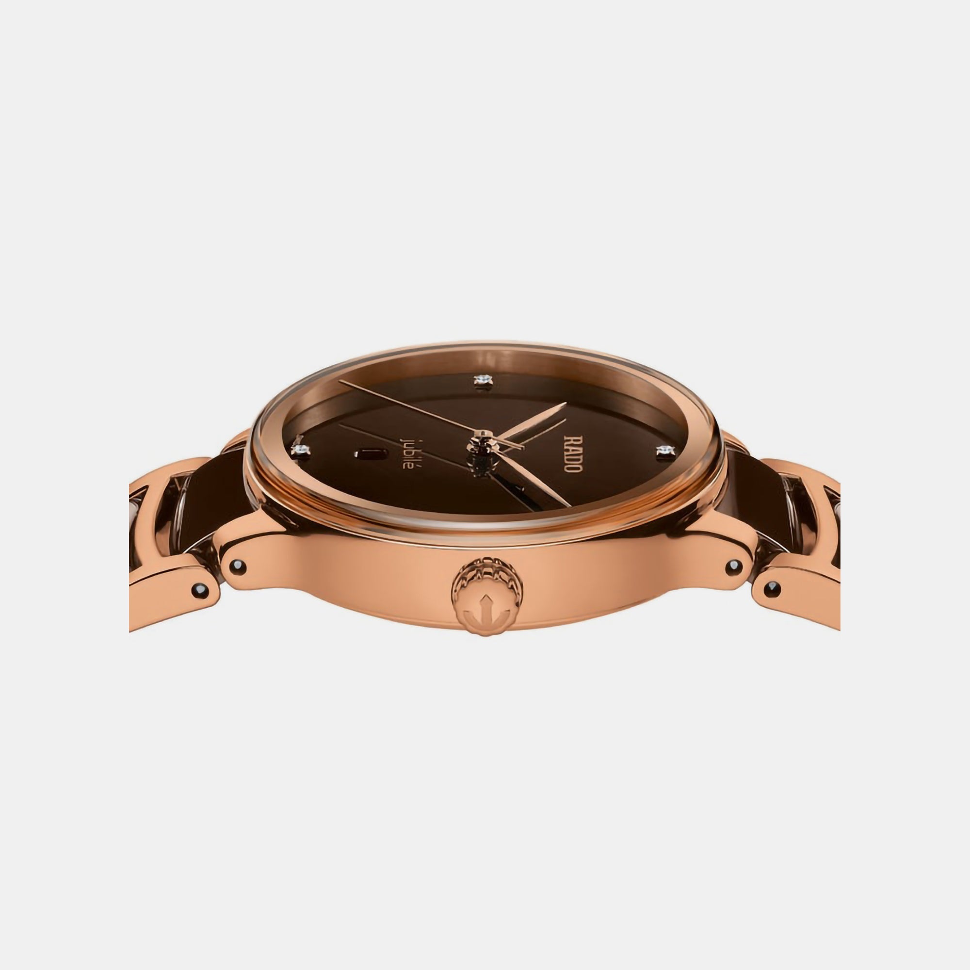 Rado Centrix Women Quartz Brown Dial Chronograph Ceramic Watch R30024712 - view 3