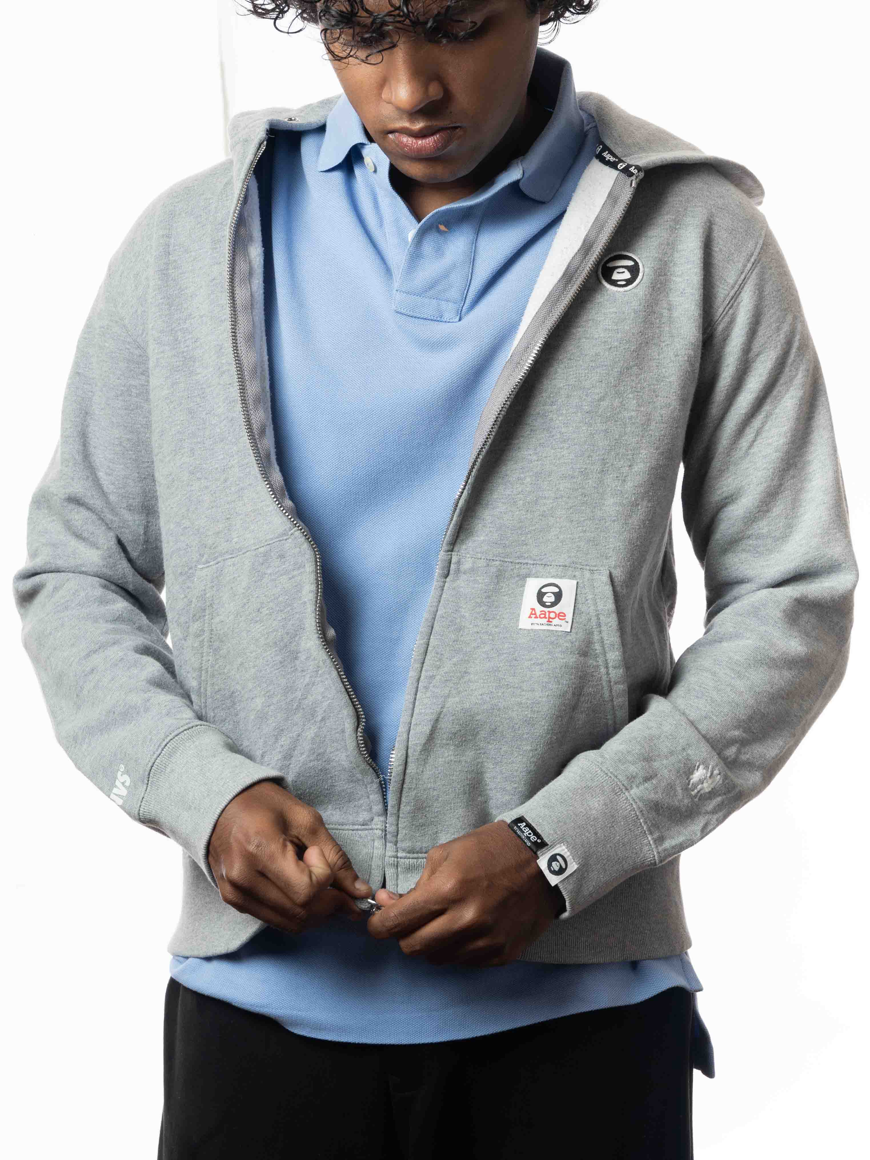 AAPE BY BATHING APE Aape By A Bathing Ape Grey Hoodie