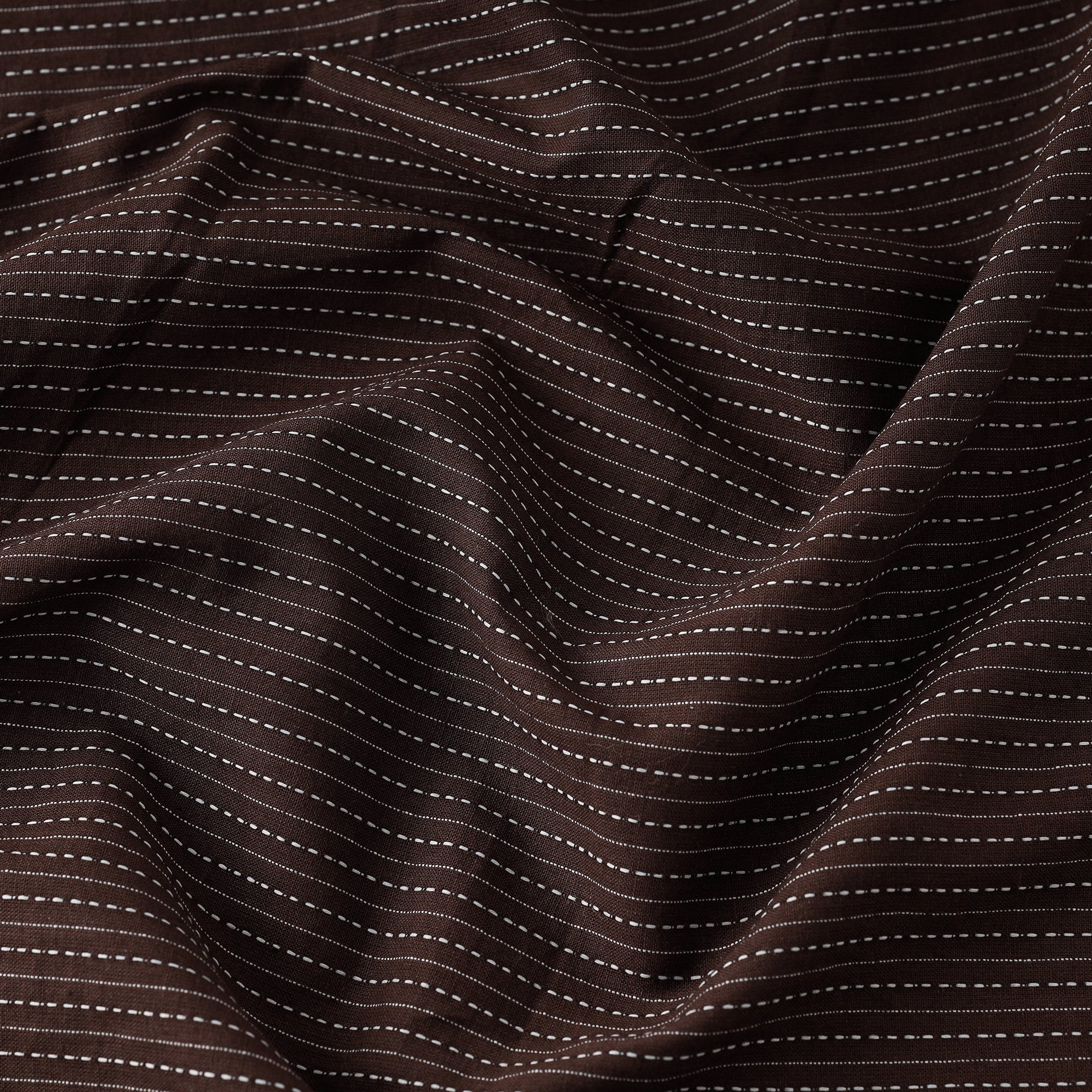 ITOKRI CRAFTS INITIATIVE Brown - Prewashed Kantha Stitch Cotton Fabric 18 - view 2