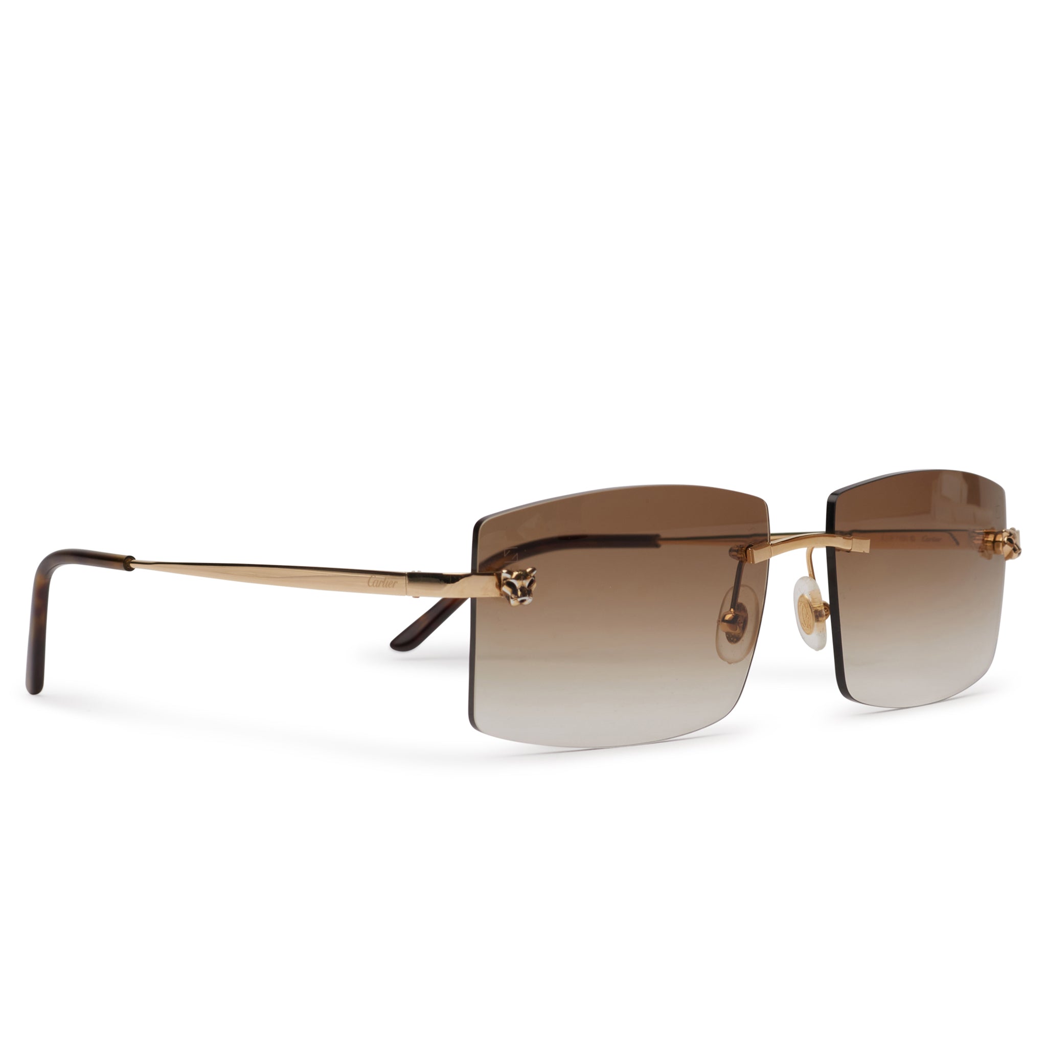 Cartier Eyewear Custom CT0148O-001 Panthere De Cartier Rimless Sunglasses - view 2