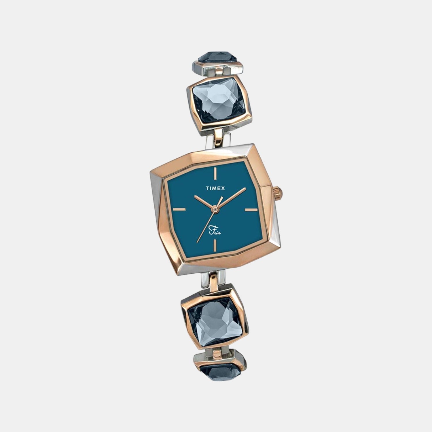 Timex Fria Women Quartz Blue Dial Analog Stainless Steel Watch TWEL16102