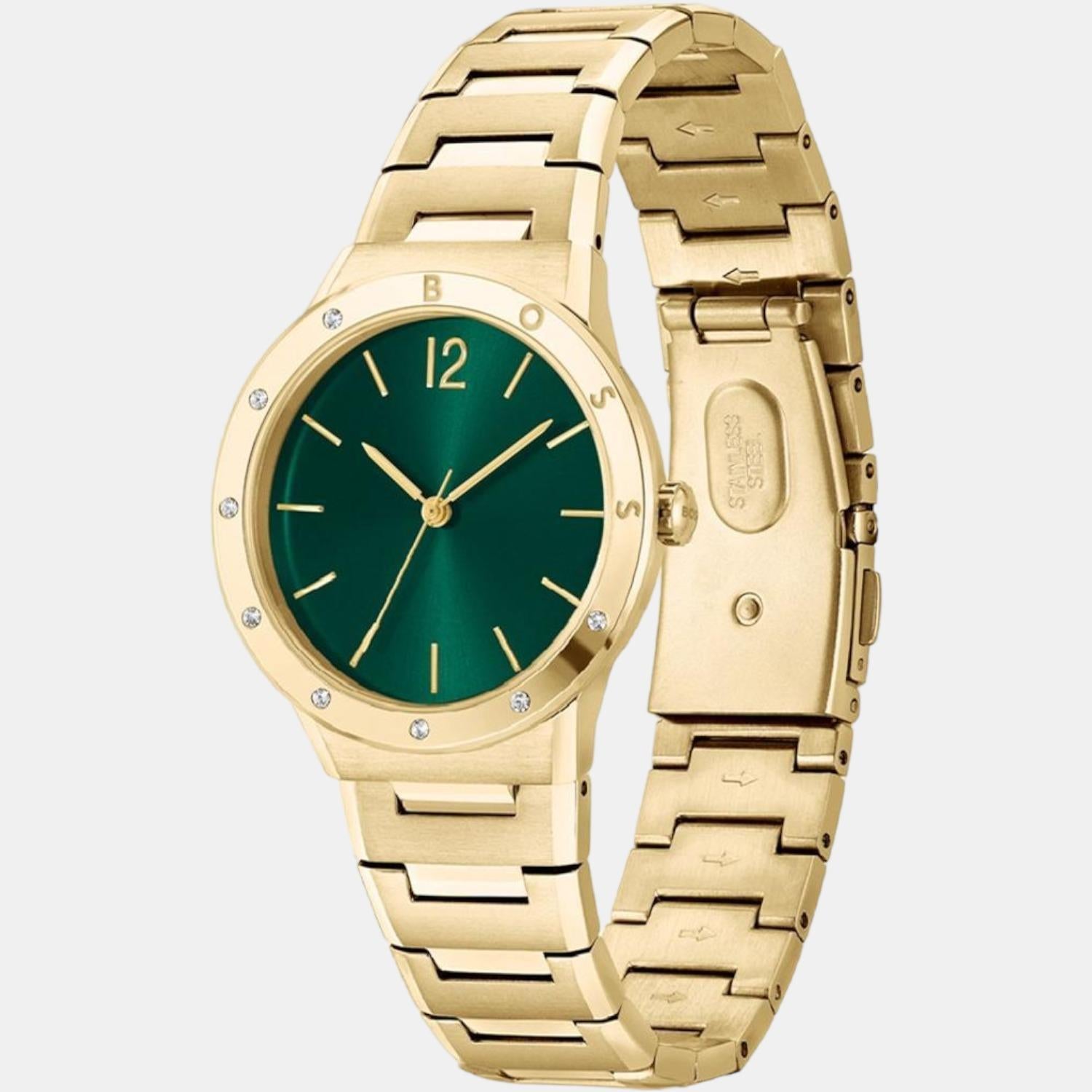 Boss Breath Women Quartz Green Dial Analog Stainless Steel Watch 1502649 - view 2