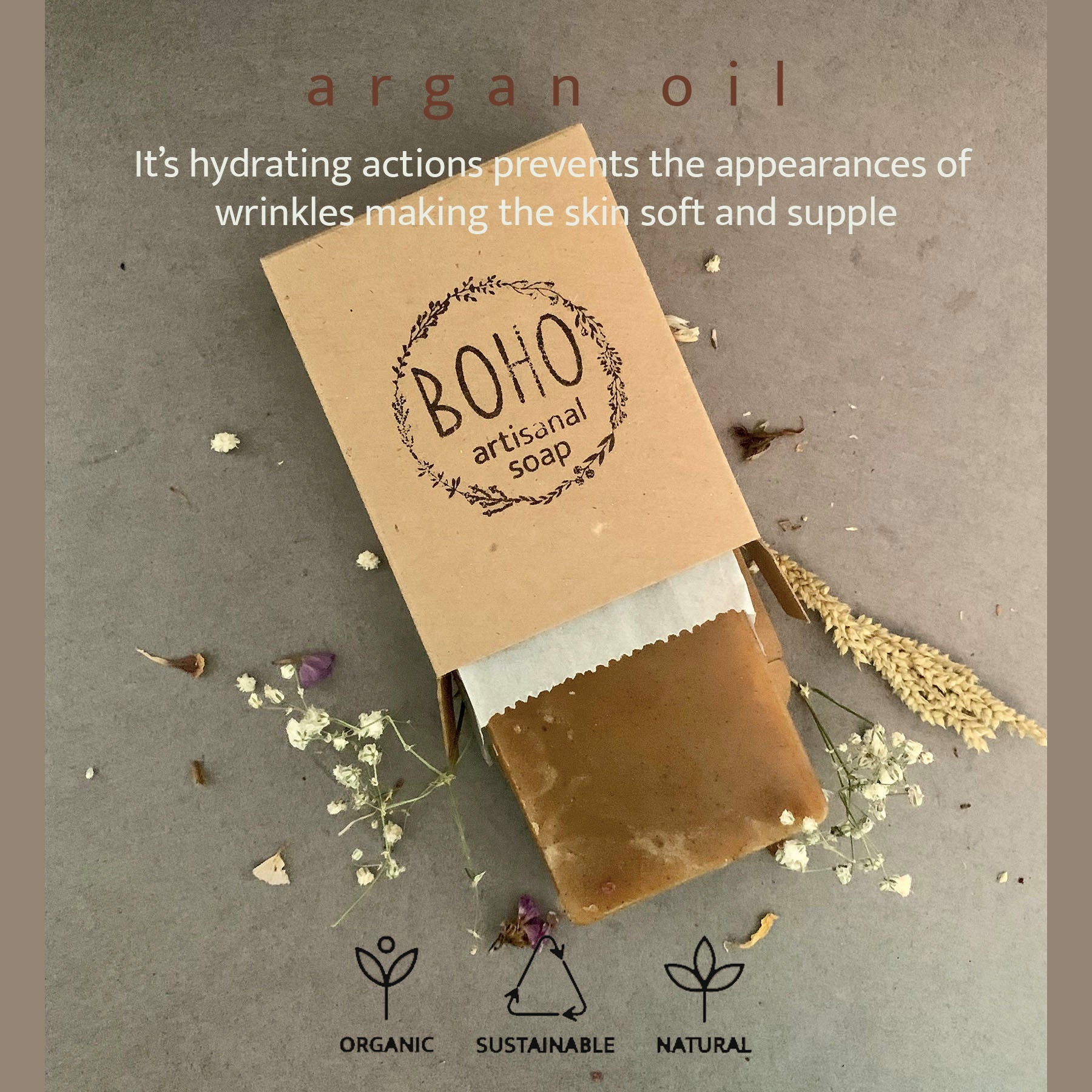 BOHO ARTISANAL SOAPS Argan - Handmade Boho Artisanal Soap - view 2