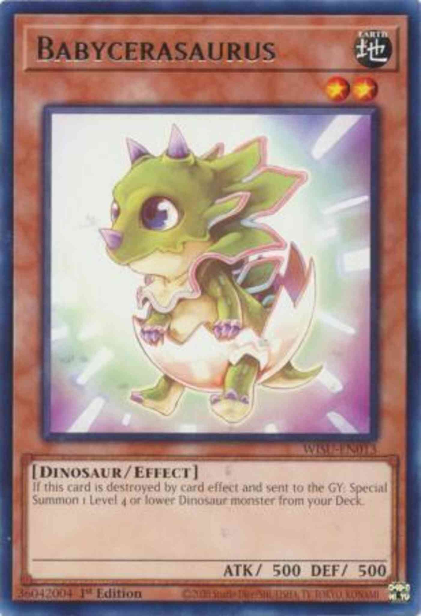 Yu-Gi-Oh! Babycerasaurus - WISU-EN013 - Rare - 1st Edition