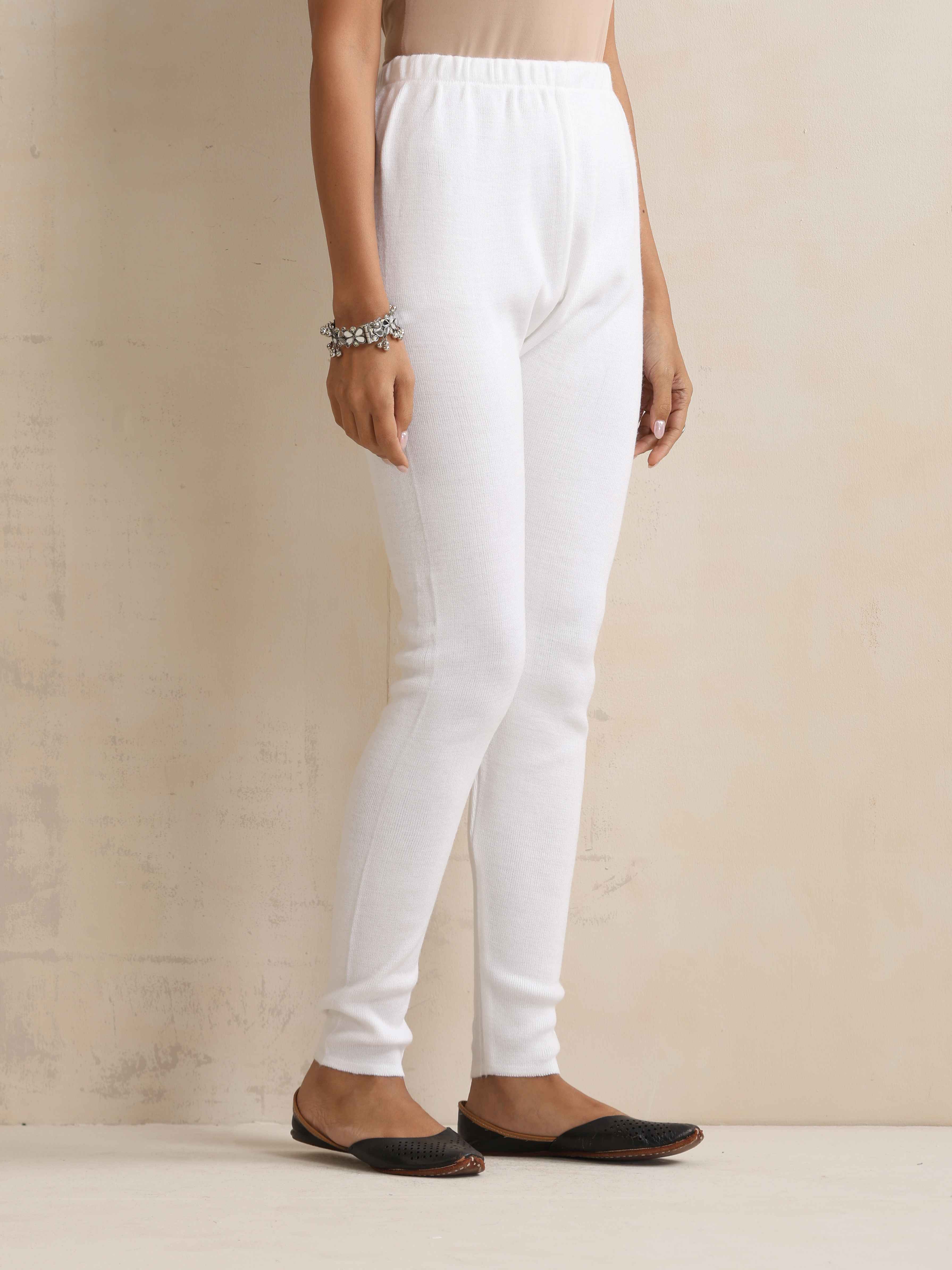 trueBrowns White Woollen Leggings - view 3
