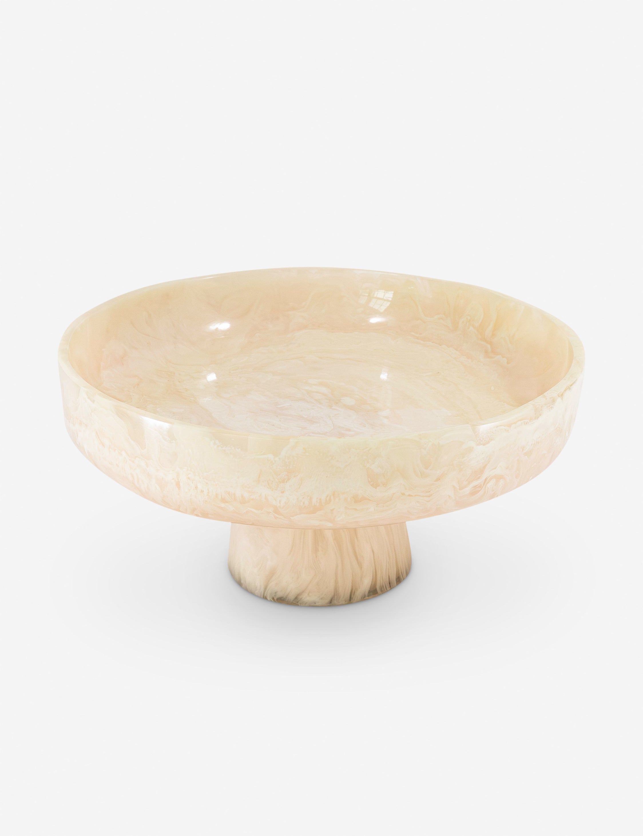 Lulu and Georgia Marika Resin Pedestal Bowl – Cream - view 2