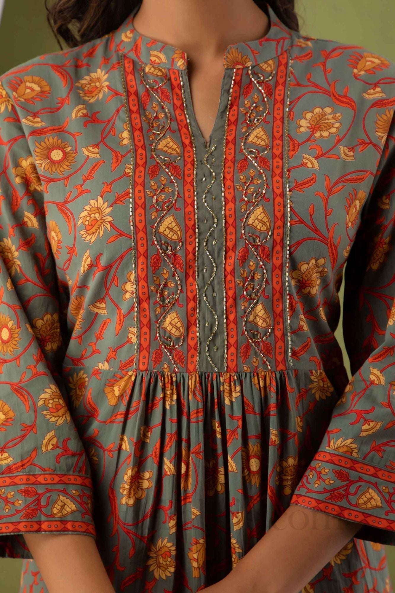 JaipurFabric® Women Colorful Cotton Flared Kurti - view 3