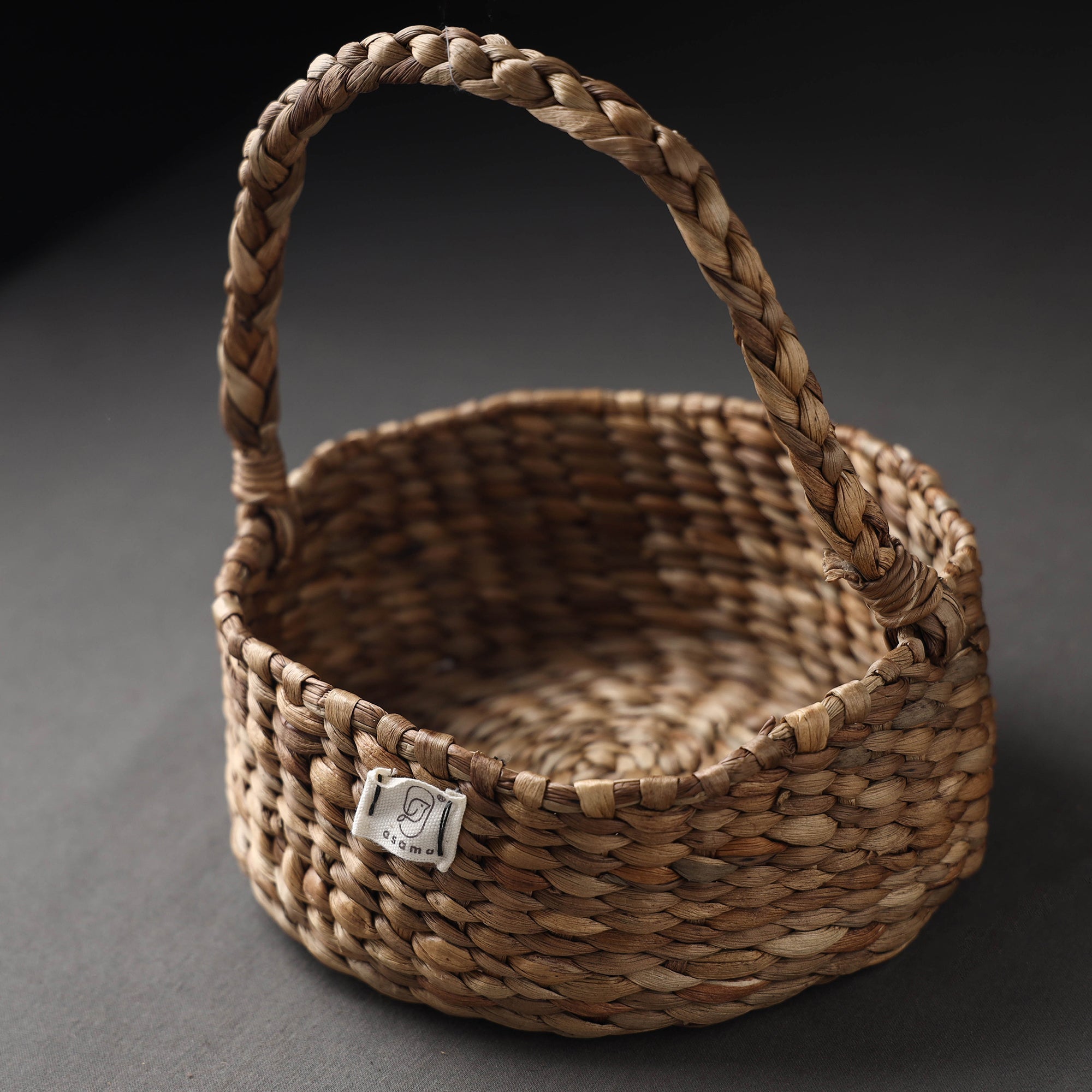 ASAMA Brown - Handcrafted Organic Water Hyacinth Essential Basket - view 2