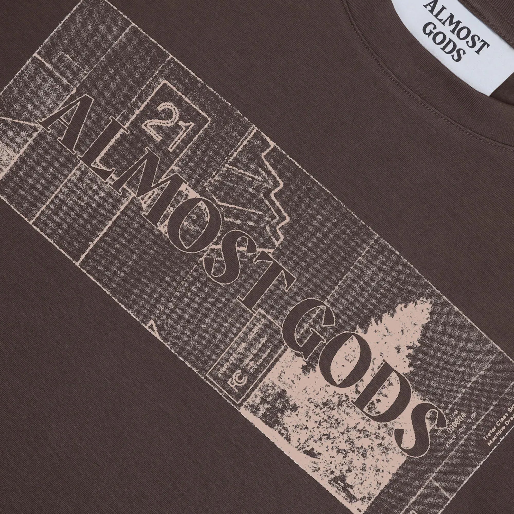 Almost Gods | System Relaxed Tee { Brown - view 5