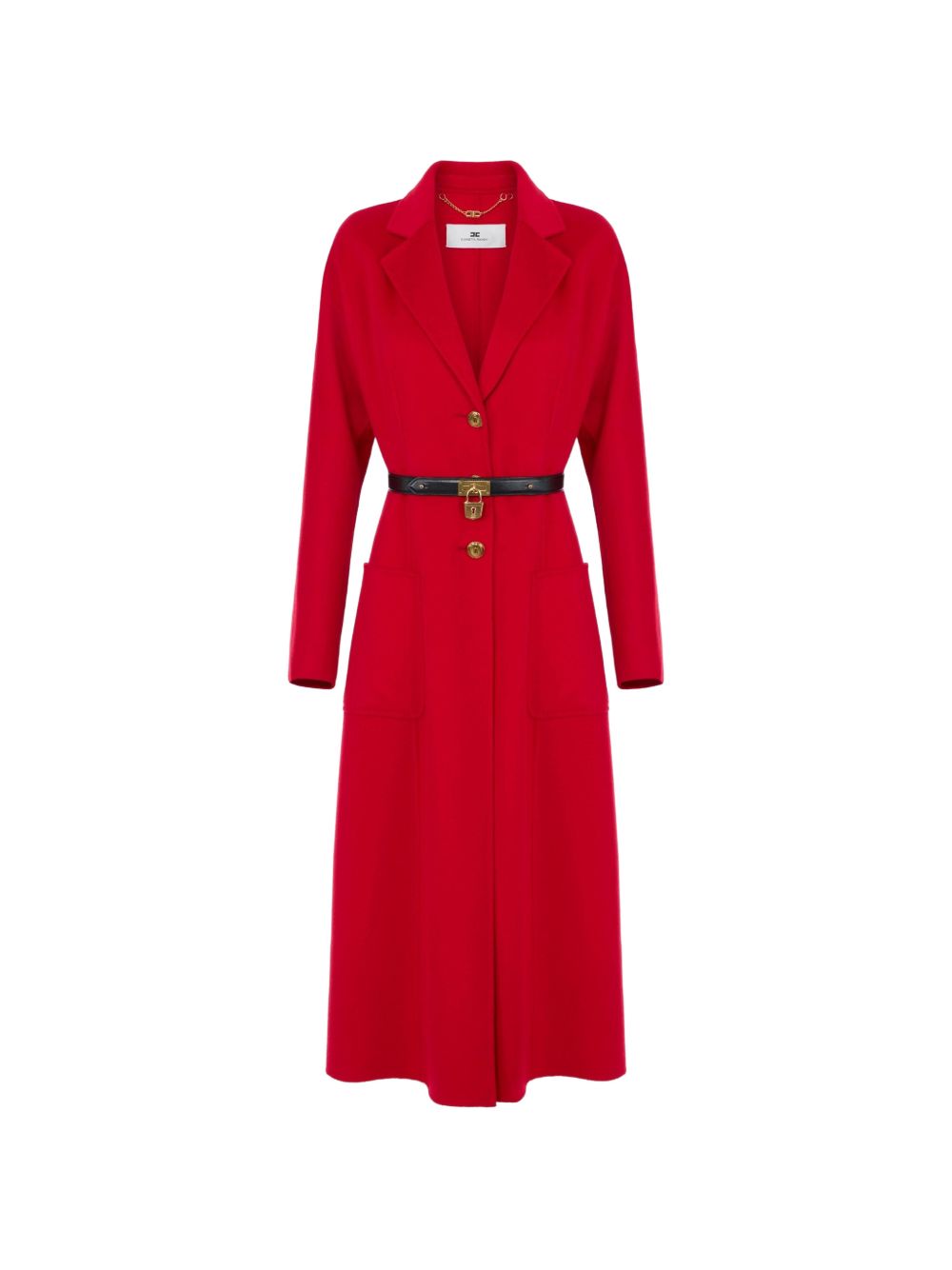 Elisabetta Franchi Coats RED – WOOL 100%