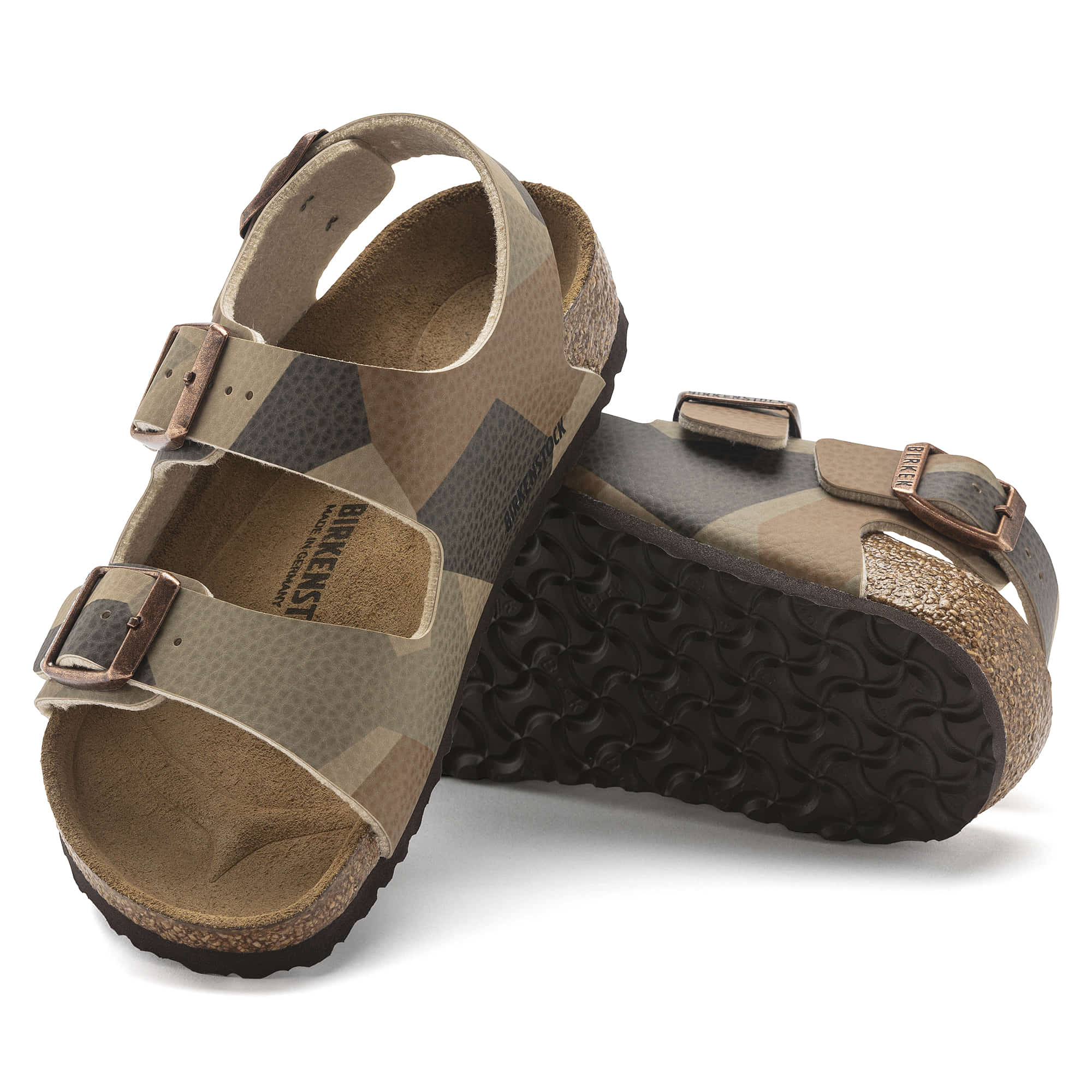 Birkenstock Milano Kids Birko-Flor – Brown Brown/Desert Soil Geo Camo Core