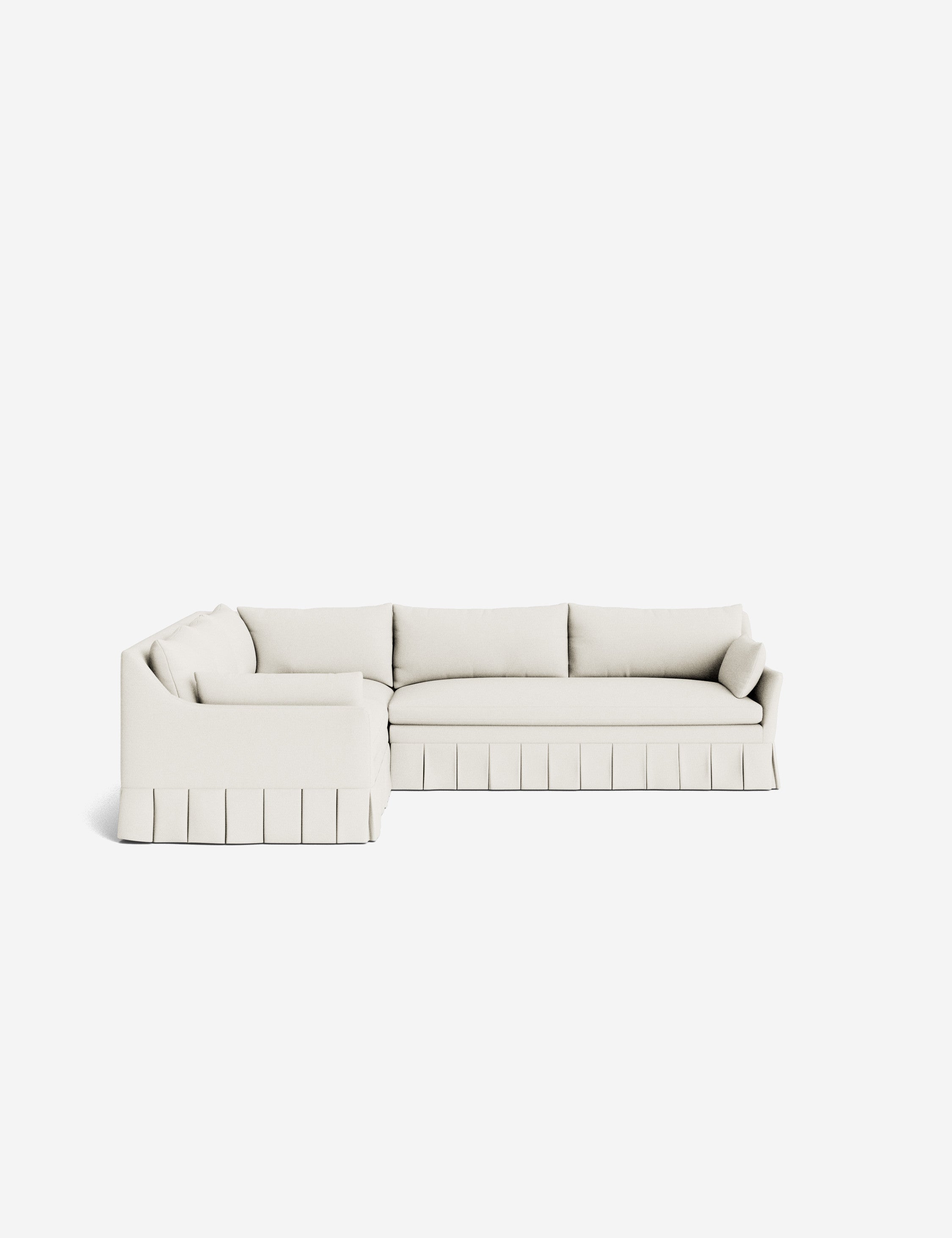 Lulu and Georgia Portola Luxe Depth Pleated Corner Sectional Sofa - view 95