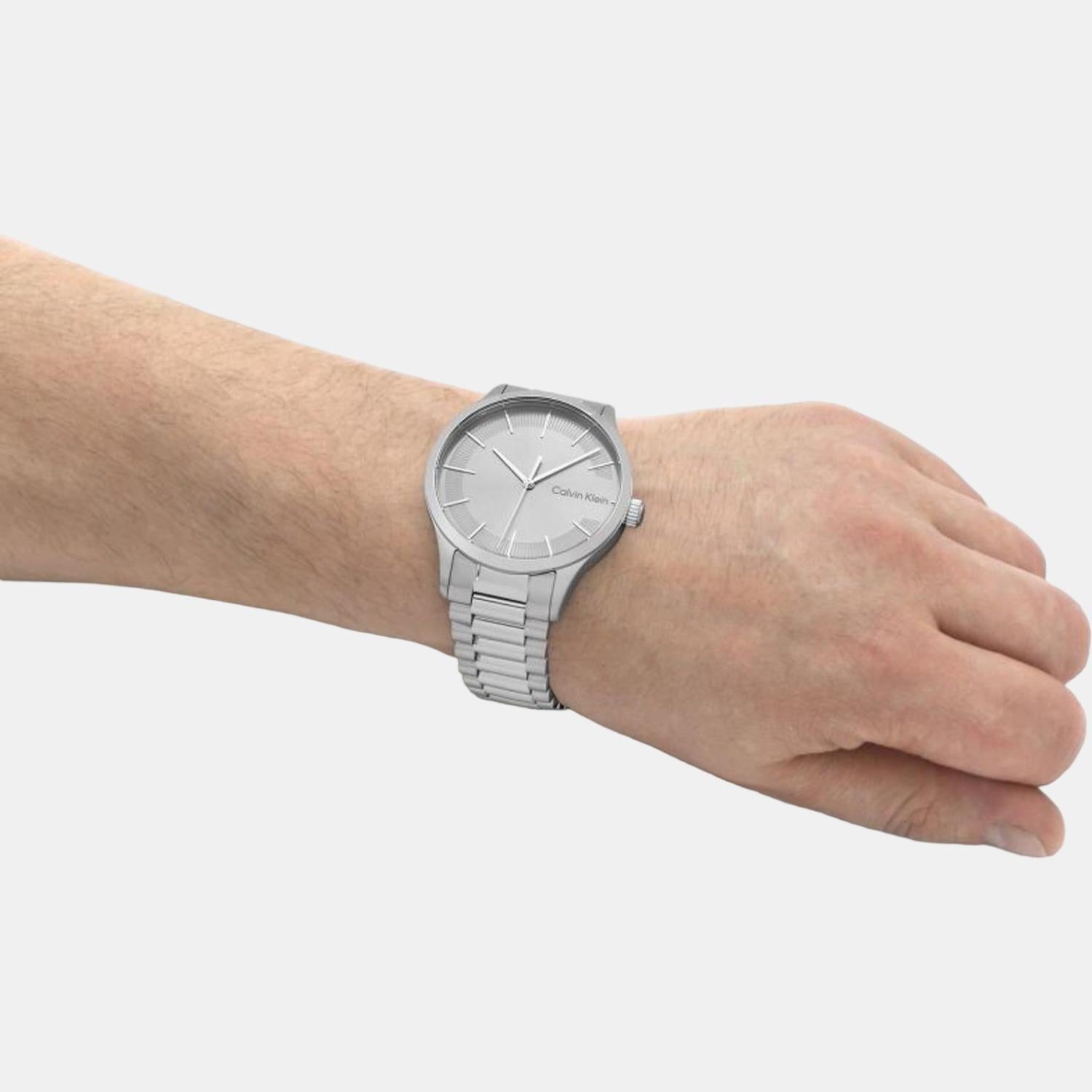 Calvin Klein Ck Iconic Unisex Quartz Grey Dial Analog Stainless Steel Watch 25200036 - view 7