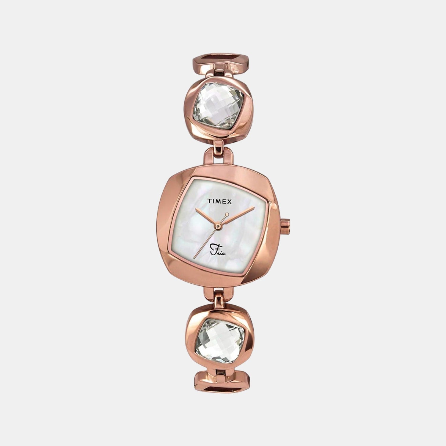 Timex Fria Women Quartz White Dial Analog Stainless Steel Watch TWEL15000