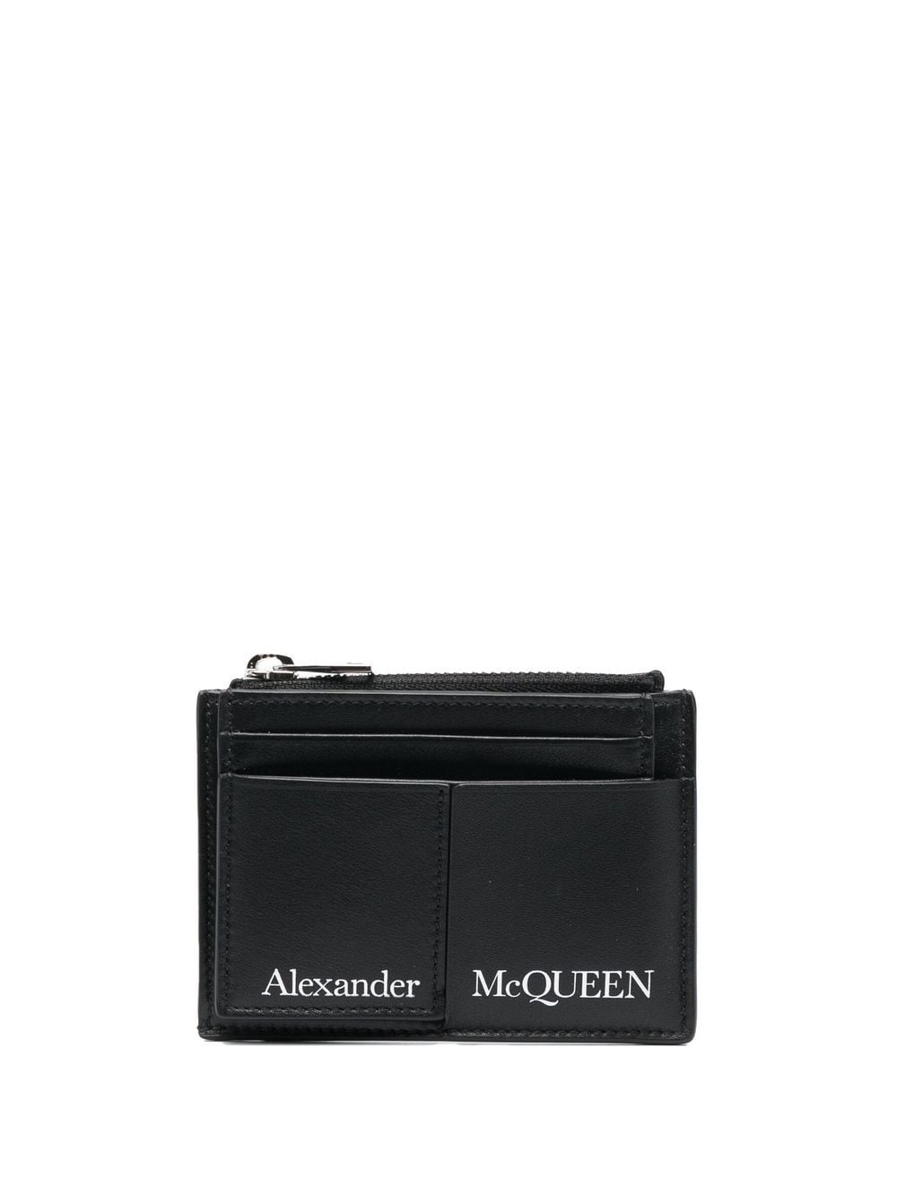 Alexander McQueen logo print cardholder – Outer: Calf Leather 100%