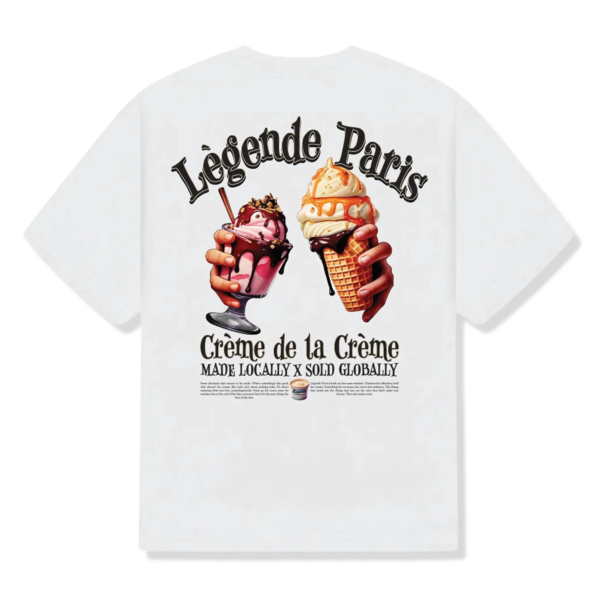 Légende Paris Creme De La Creme White T Shirt - view 2