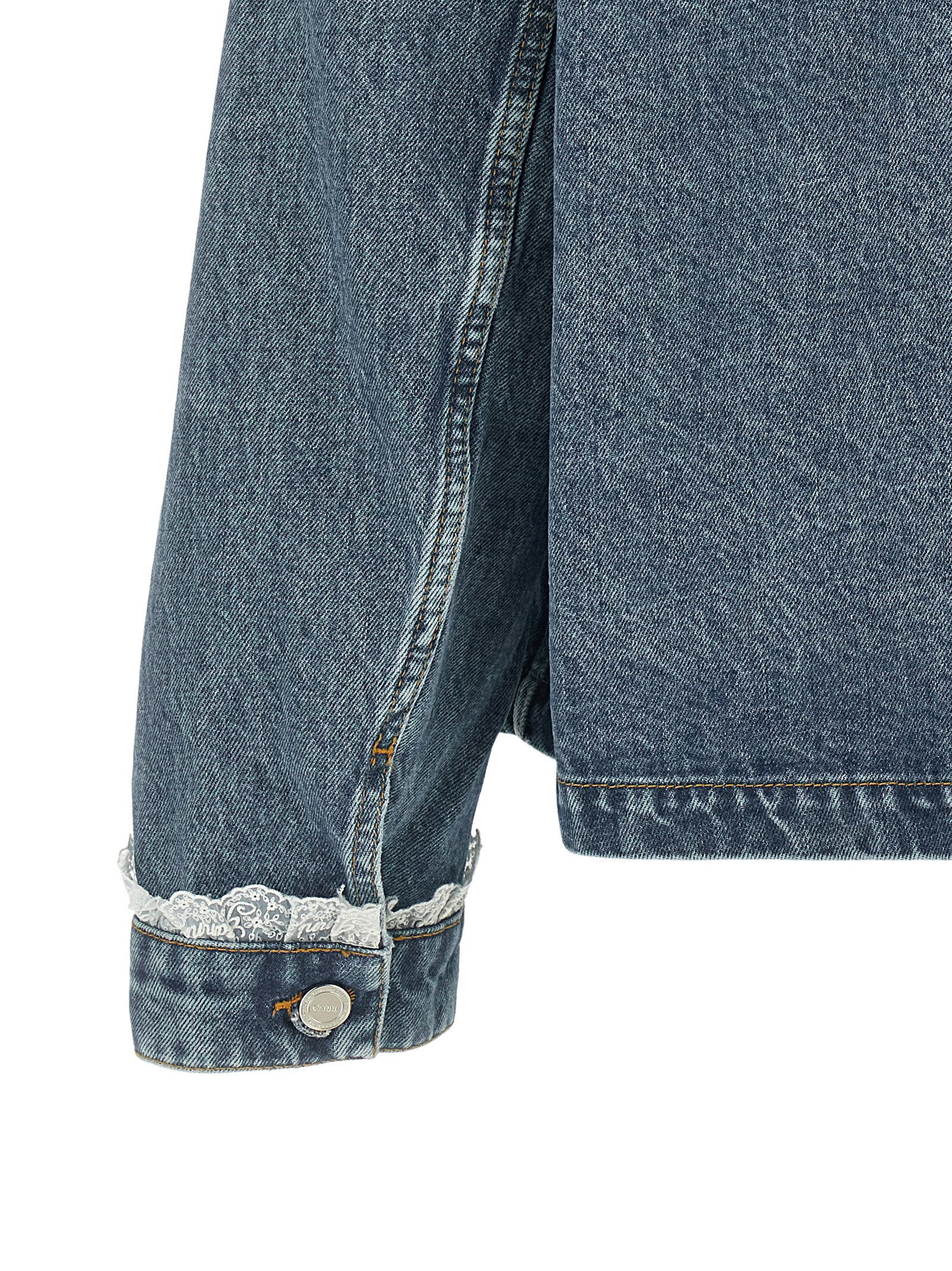 Ganni Denim And Lace Jacket – 100% cotton - view 4