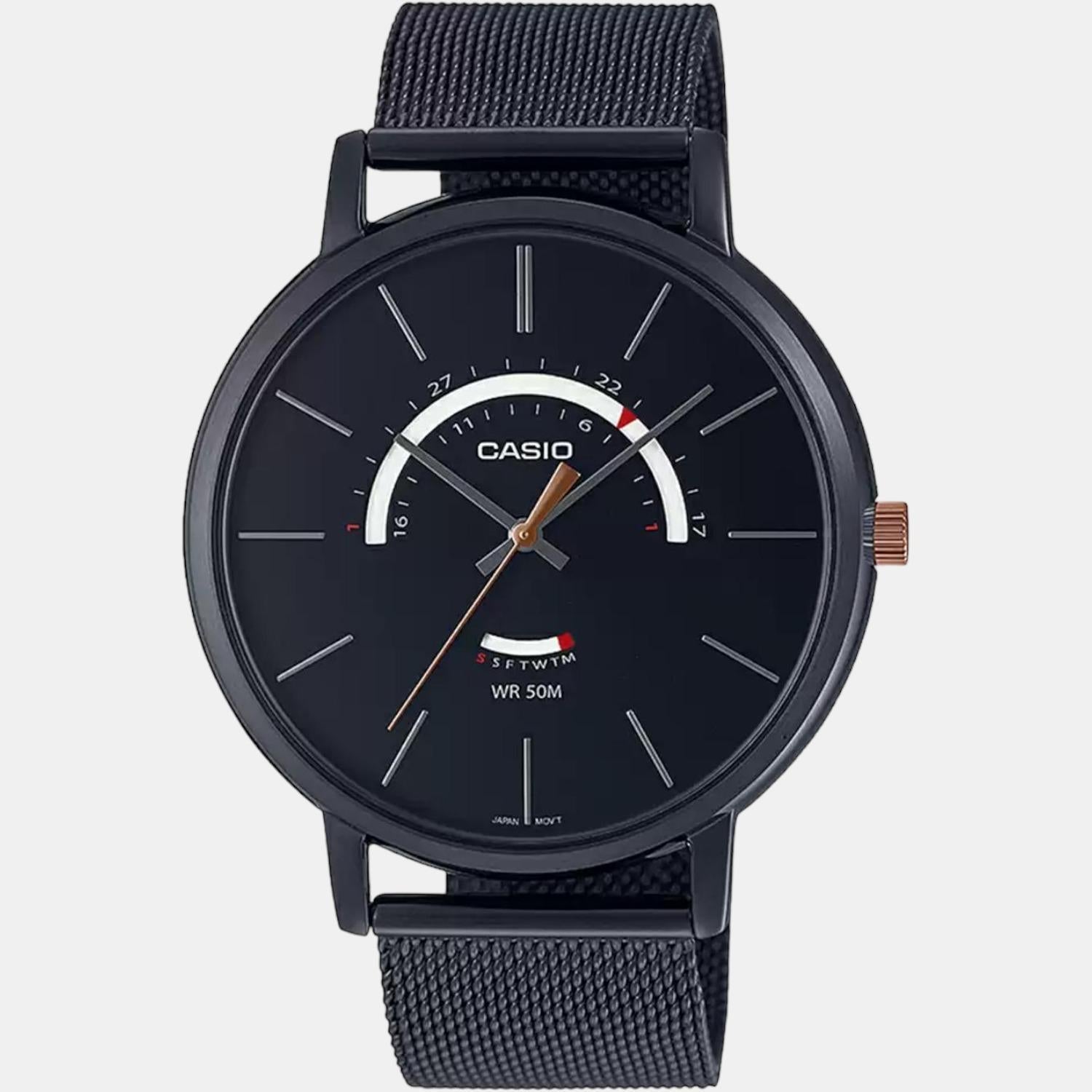 Casio Enticer Men Quartz Black Dial Analog Stainless Steel Watch A1882 - view 2