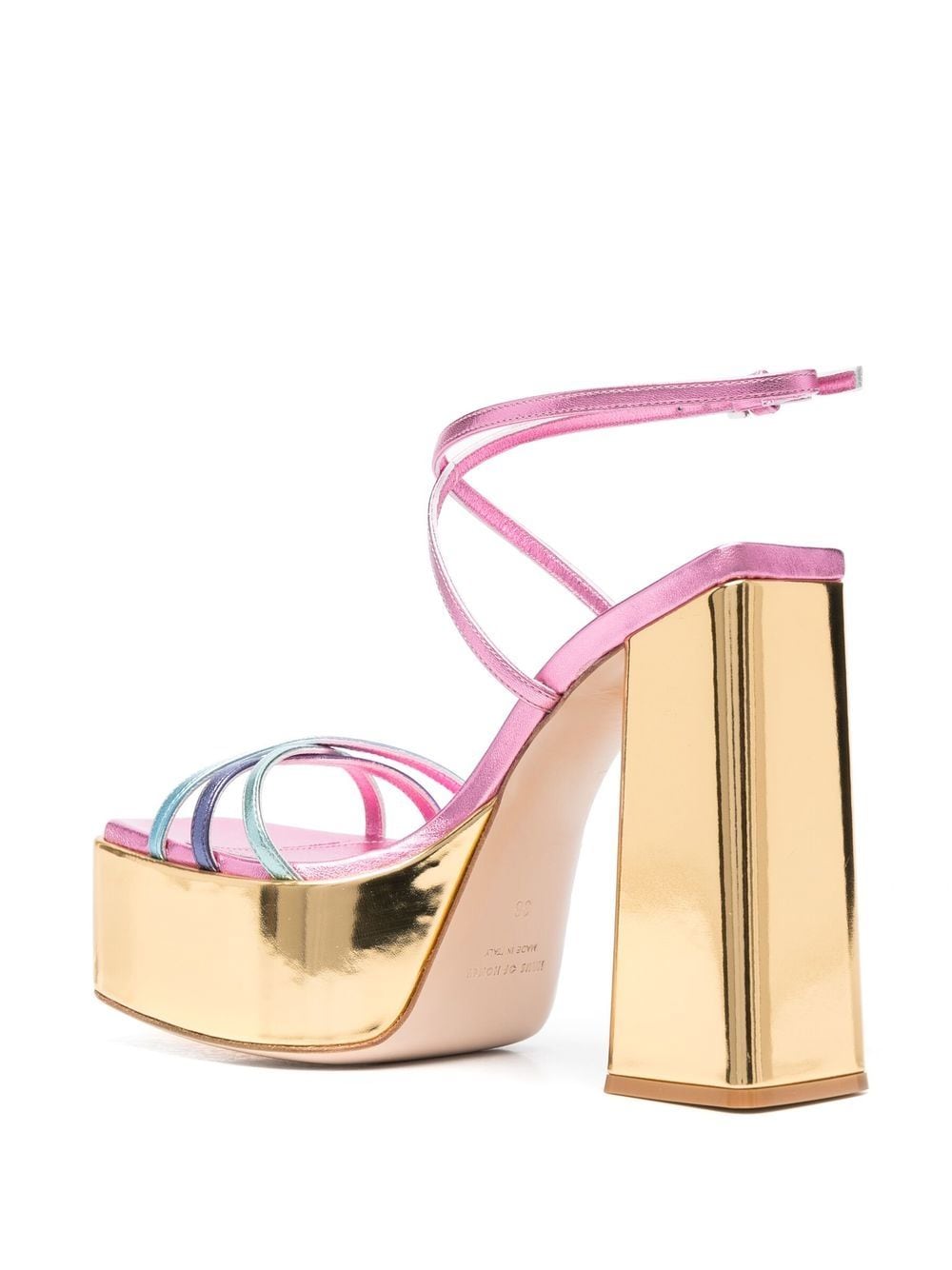 Haus Of Honey Wannabe Mirror Leather Sandals - view 4