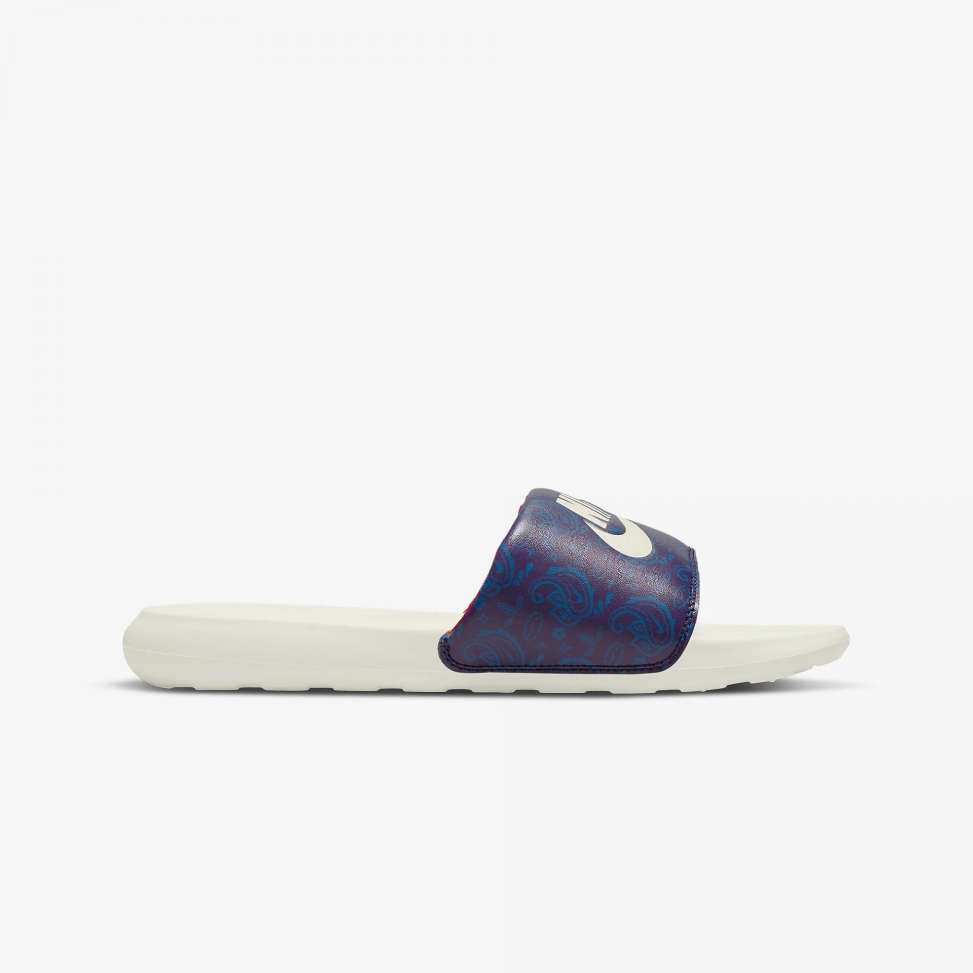 Nike | VICTORI ONE PRINTED SLIDE { BLACKENED BLUE / SAIL - view 5