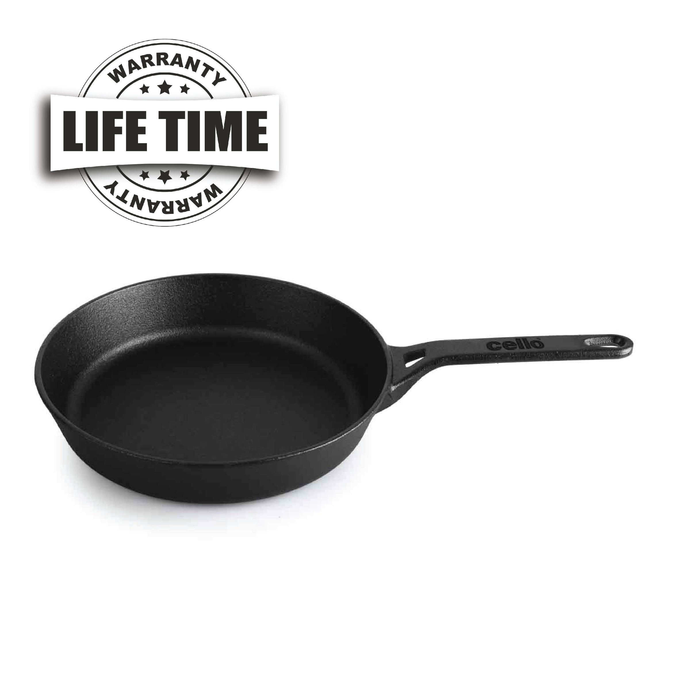 Cello Ironica Pre-Seasoned Cast Iron Fry Pan – Black - view 14