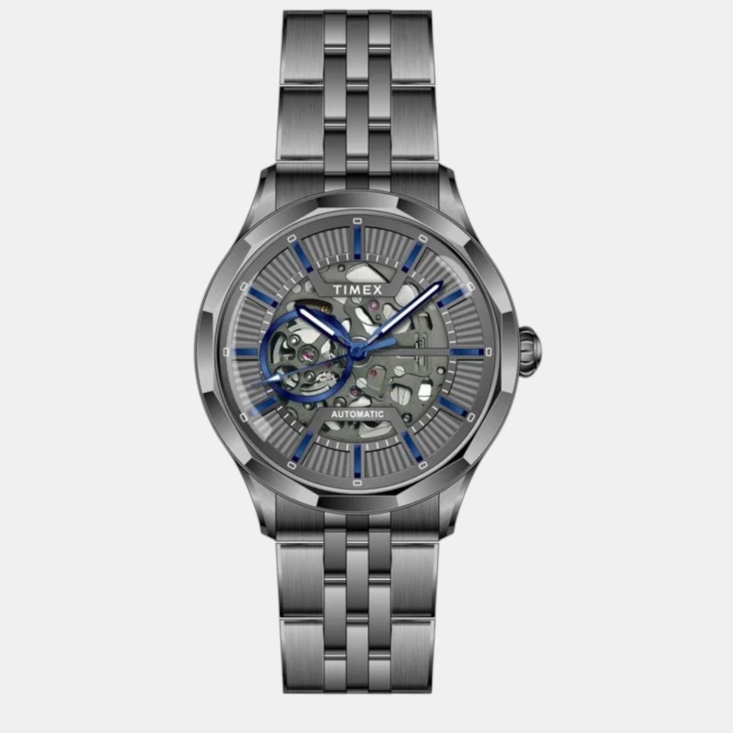 Timex Fashion Men Automatic Grey Dial Analog Stainless Steel Watch TWEG27601
