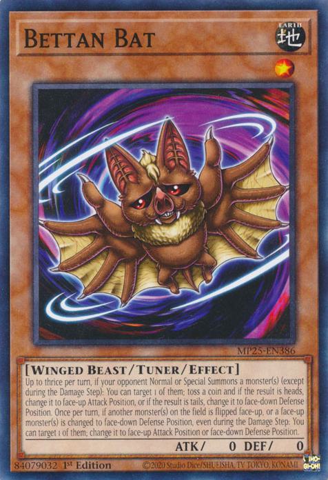 Yu-Gi-Oh! Bettan Bat - MP25-EN386 - Common - 1st Edition