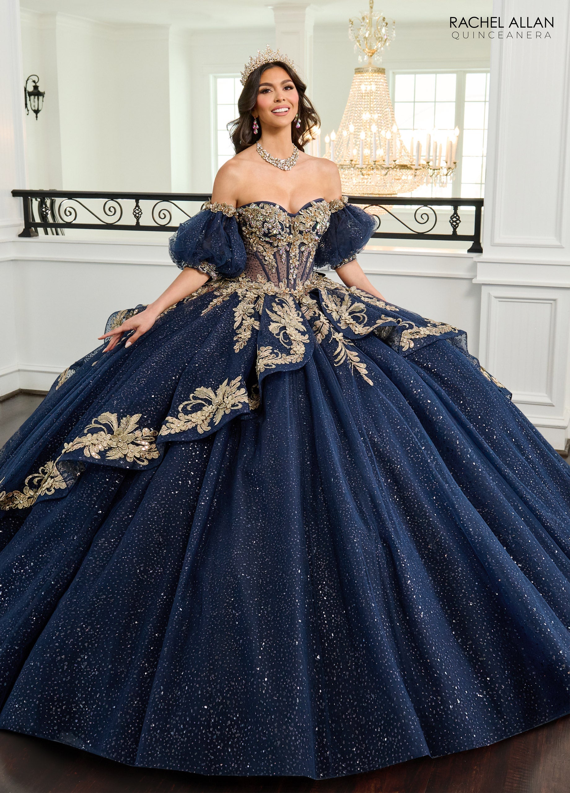 Mary's Bridal Puff Sleeve Quinceanera Dress by Rachel Allan RQ3153