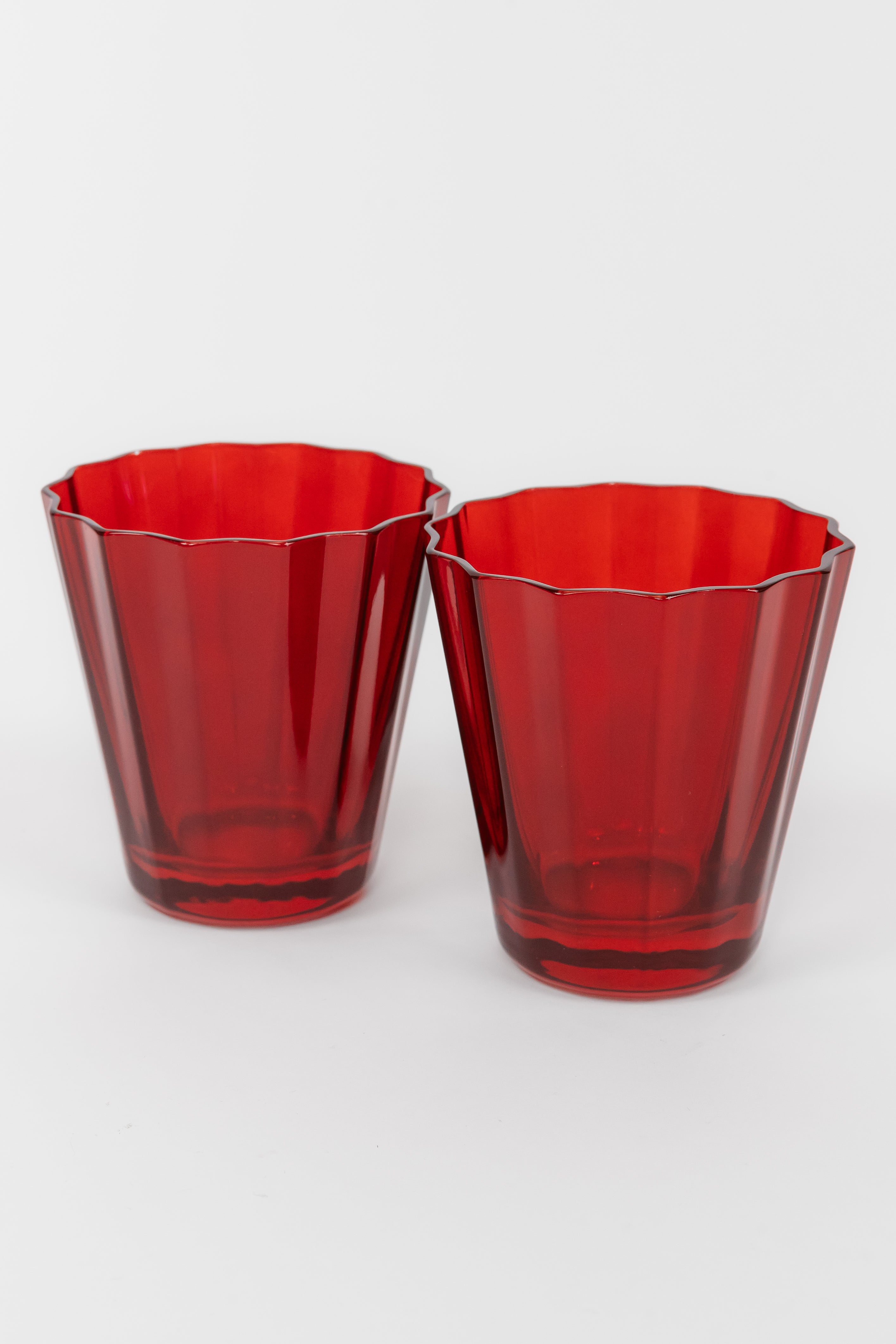 Estelle Colored Glass Estelle Colored Sunday Low Balls - Set of 2 {Red} - view 2