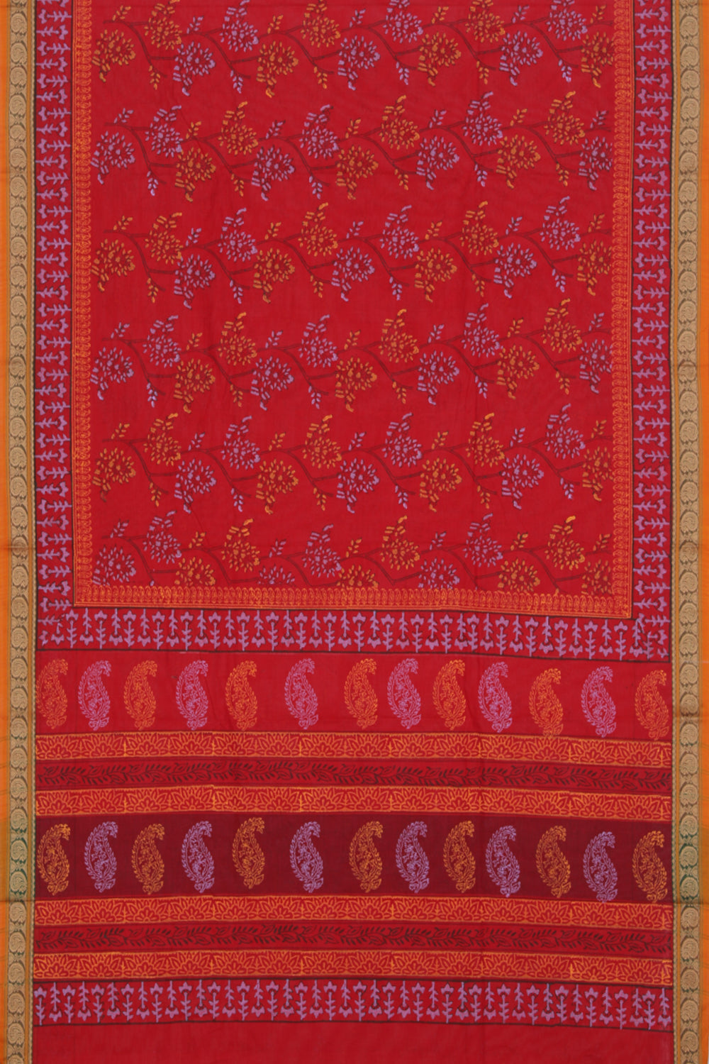 Kalanjali Ethnics Hand block printed cotton saree - view 4