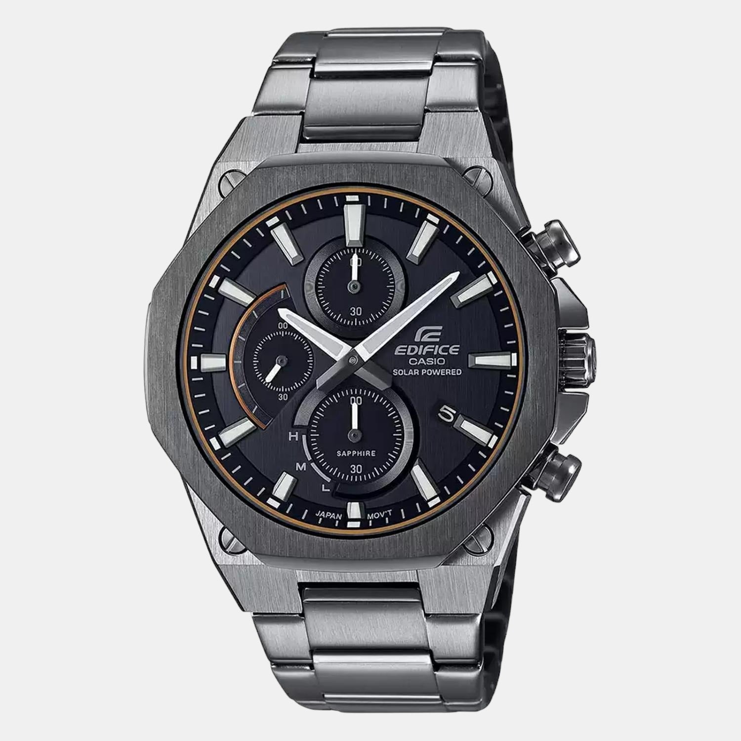Casio Edifice Men Quartz Black Dial Chronograph Stainless Steel Watch EX529 - view 2