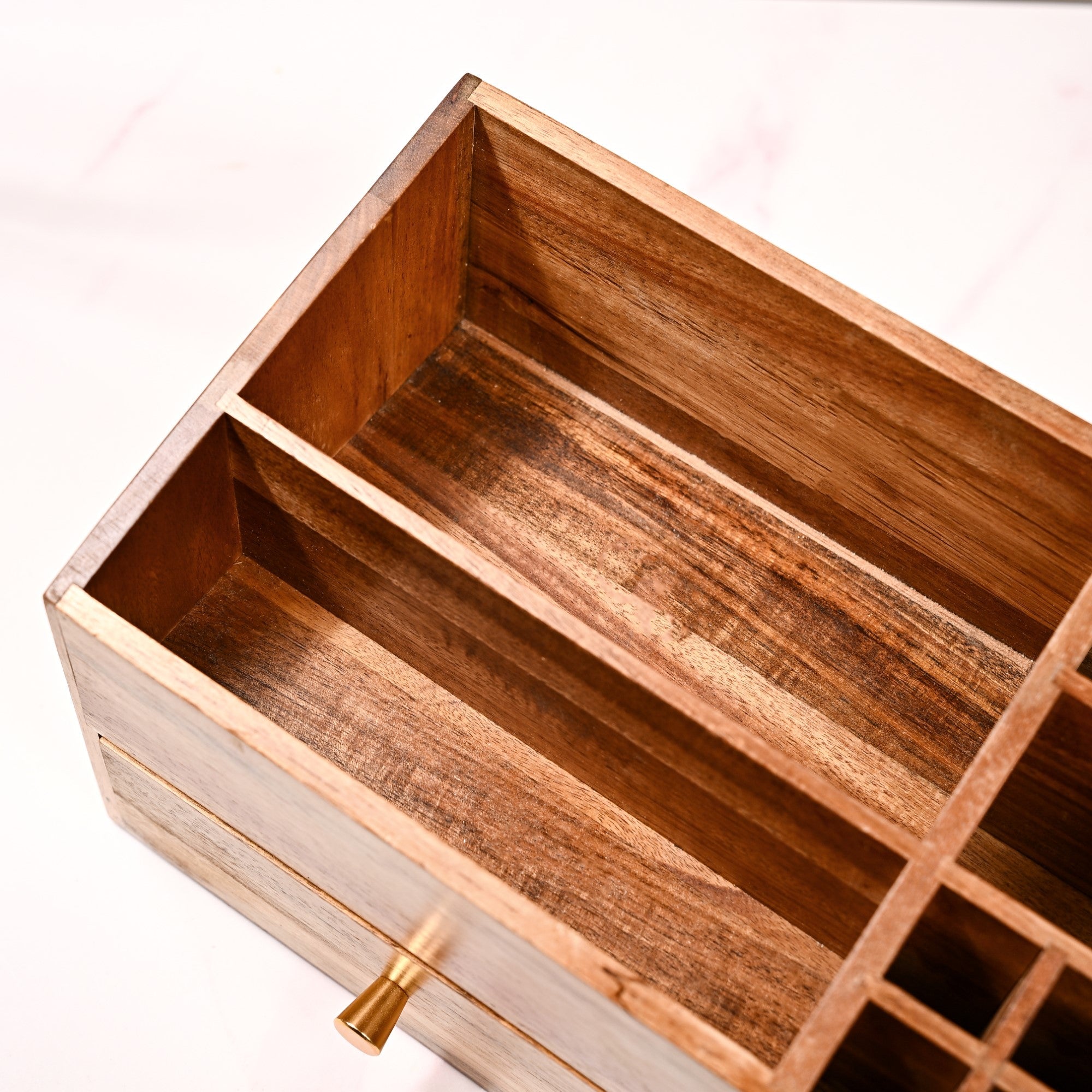 Nestasia Acacia Wood Makeup Organiser Box For Dressing Table - view 8
