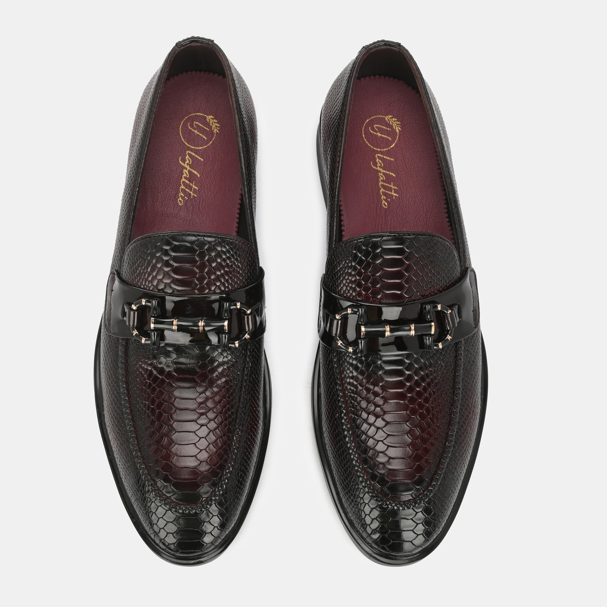 Cherry Textured Buckled Loafers by Lafattio - view 10