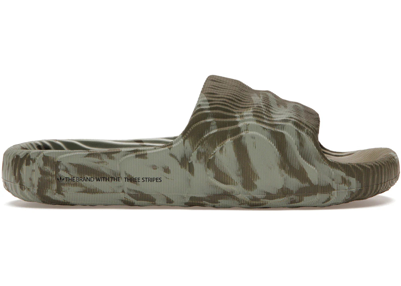 Yeezy adidas Adilette 22 Slides Olive Strata Silver Green - view 2