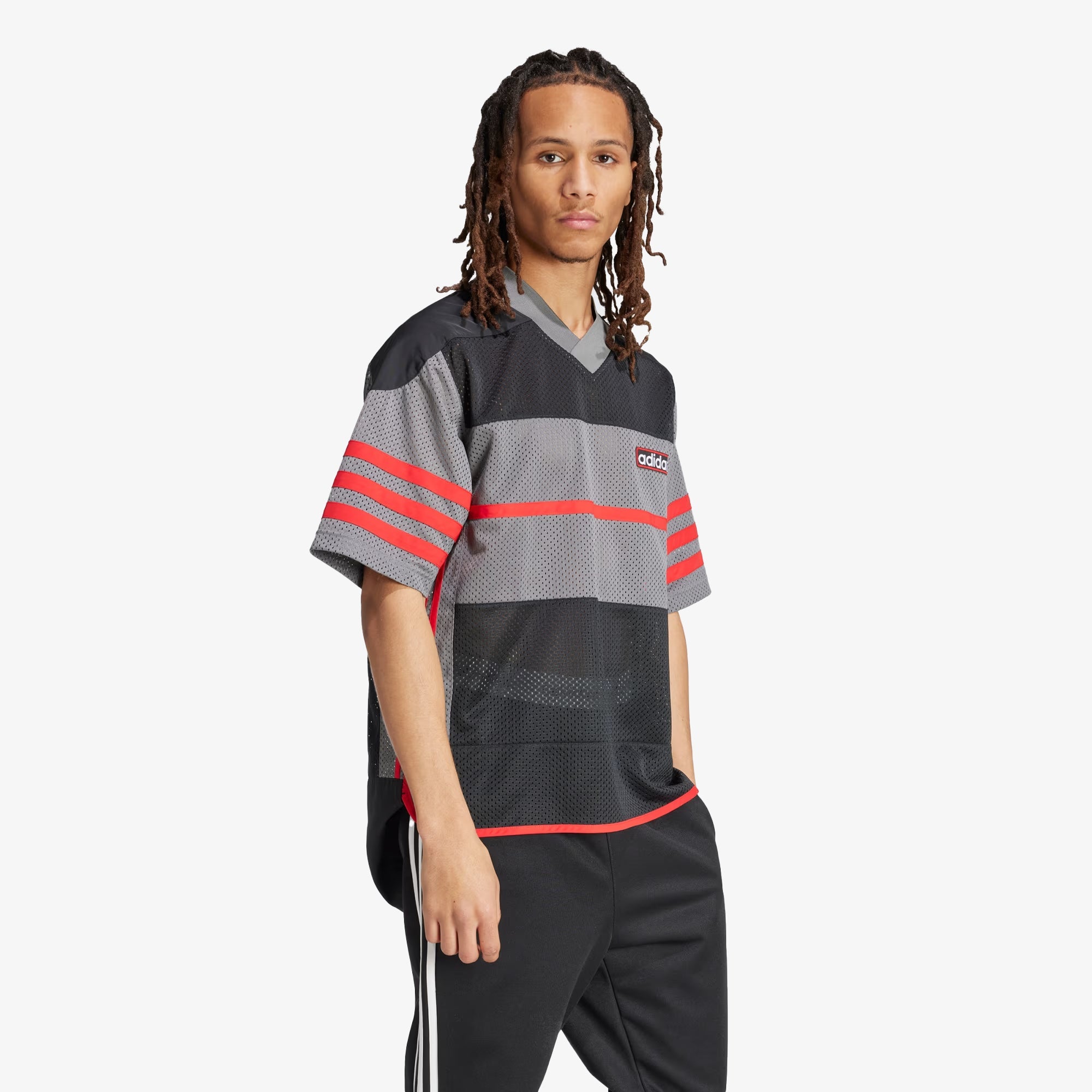 Adidas Originals | ADICOLOR ADIBREAK MESH JERSEY { BLACK/GREY - view 3