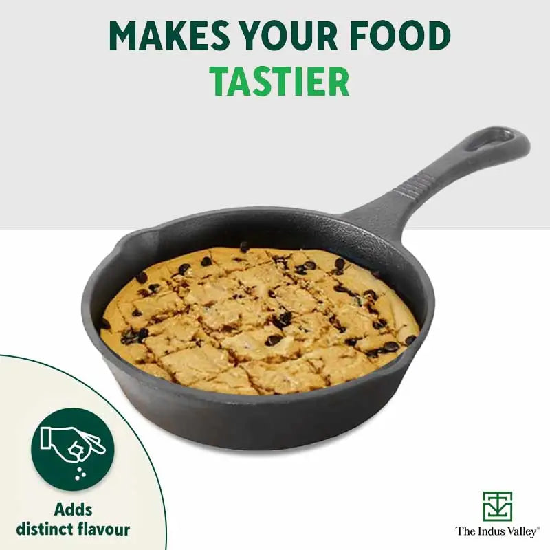 The Indus Valley CASTrong Cast Iron Fry Pan, Pre-seasoned, Nonstick, 100% Pure, Toxin-free, Induction, 15.2cm, 0.4L, 1.1kg - view 9