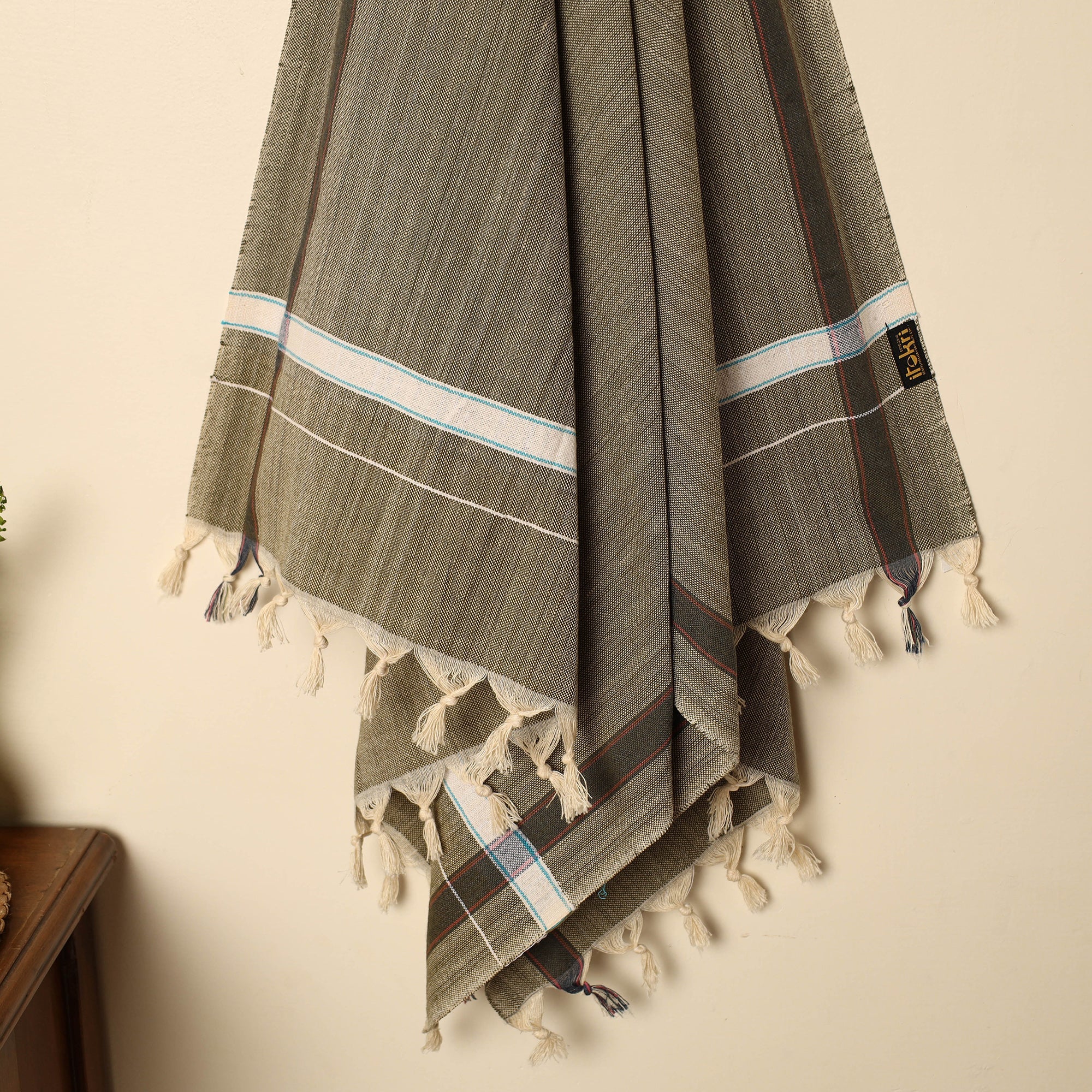 GWALIOR HANDLOOMS Brown - Handloom Fine Cotton Plain Bath Towel 77 - view 2