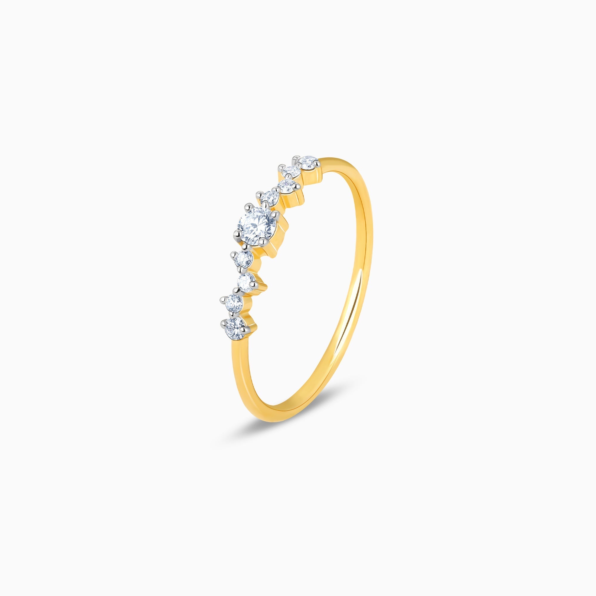 GIVA Jewellery Gold Enchanted Dream Diamond Ring - view 5