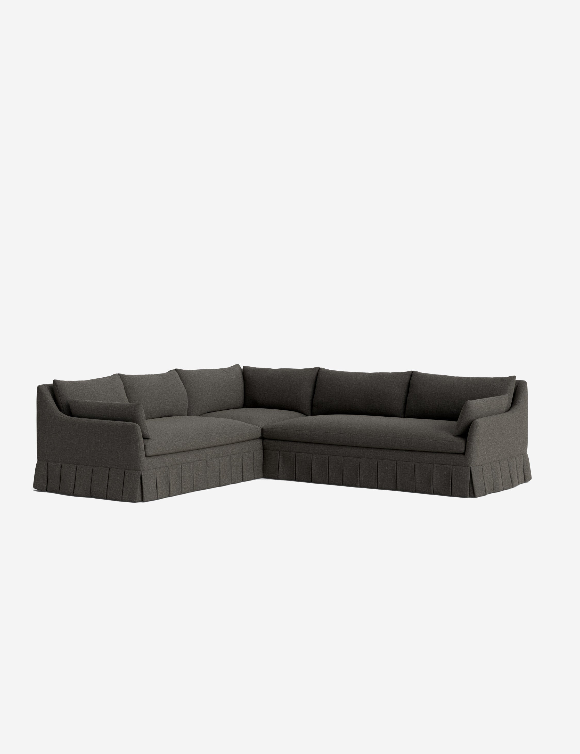 Lulu and Georgia Portola Luxe Depth Pleated Corner Sectional Sofa - view 53