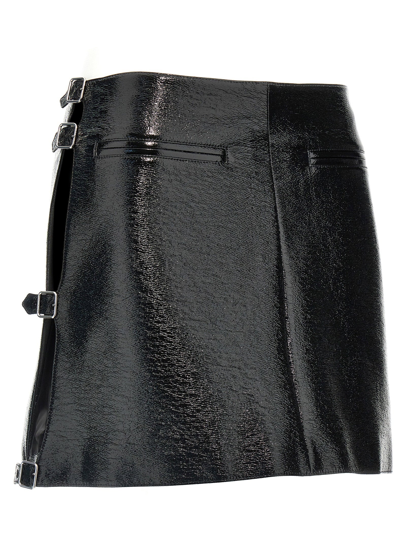 Courreges Mini Multi Sangle Vinyl Skirt – 88% co, 10% pu, 2% ea - view 3