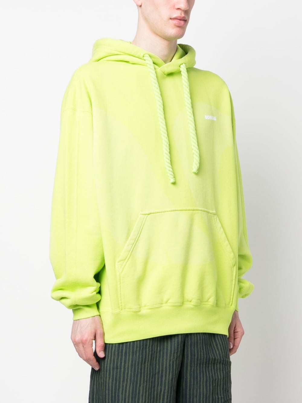Bonsai Printed cotton hoodie – 100% Cotton - view 4
