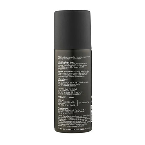 Skinn By Titan Skinn Deodorant Spray Steele For Men - view 2
