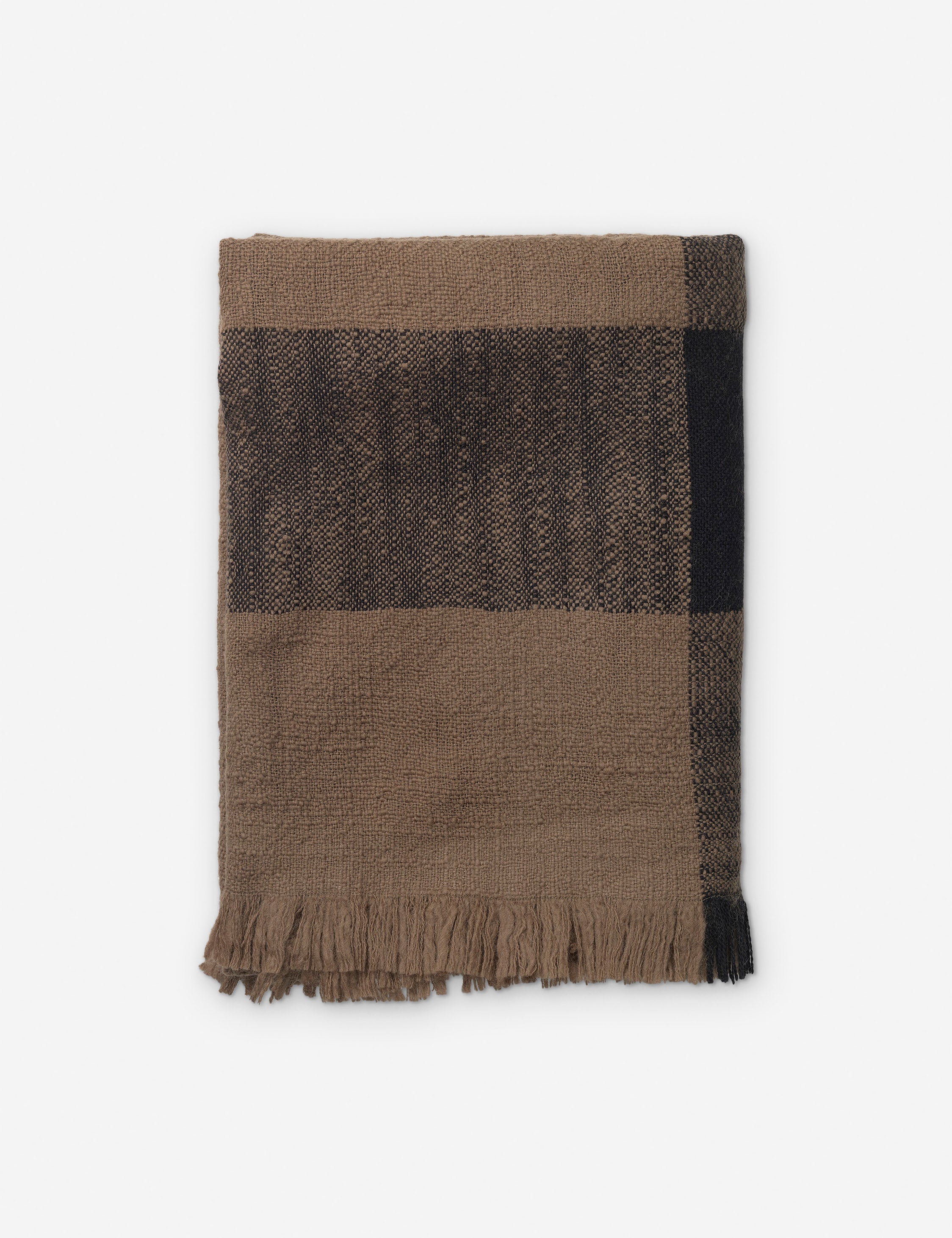 Lulu and Georgia Dry Throw by Ferm Living – Tan and Black