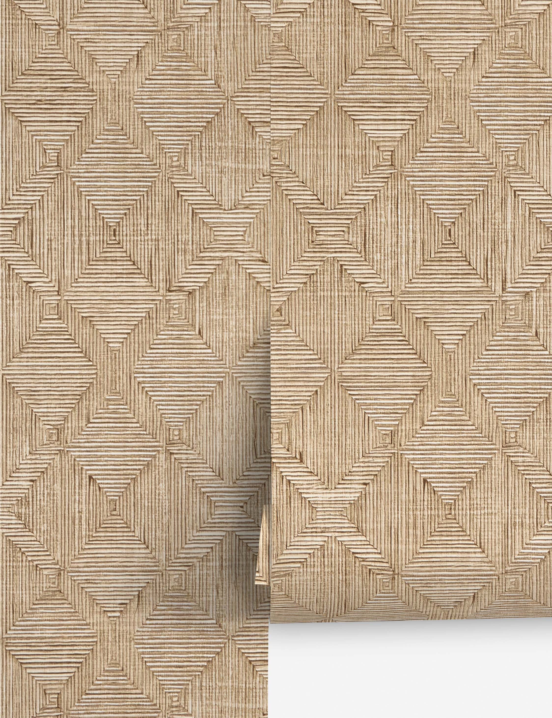 Lulu and Georgia Hoffmann Faux Sisal Textured Peel + Stick Wallpaper by Jeremiah Brent
